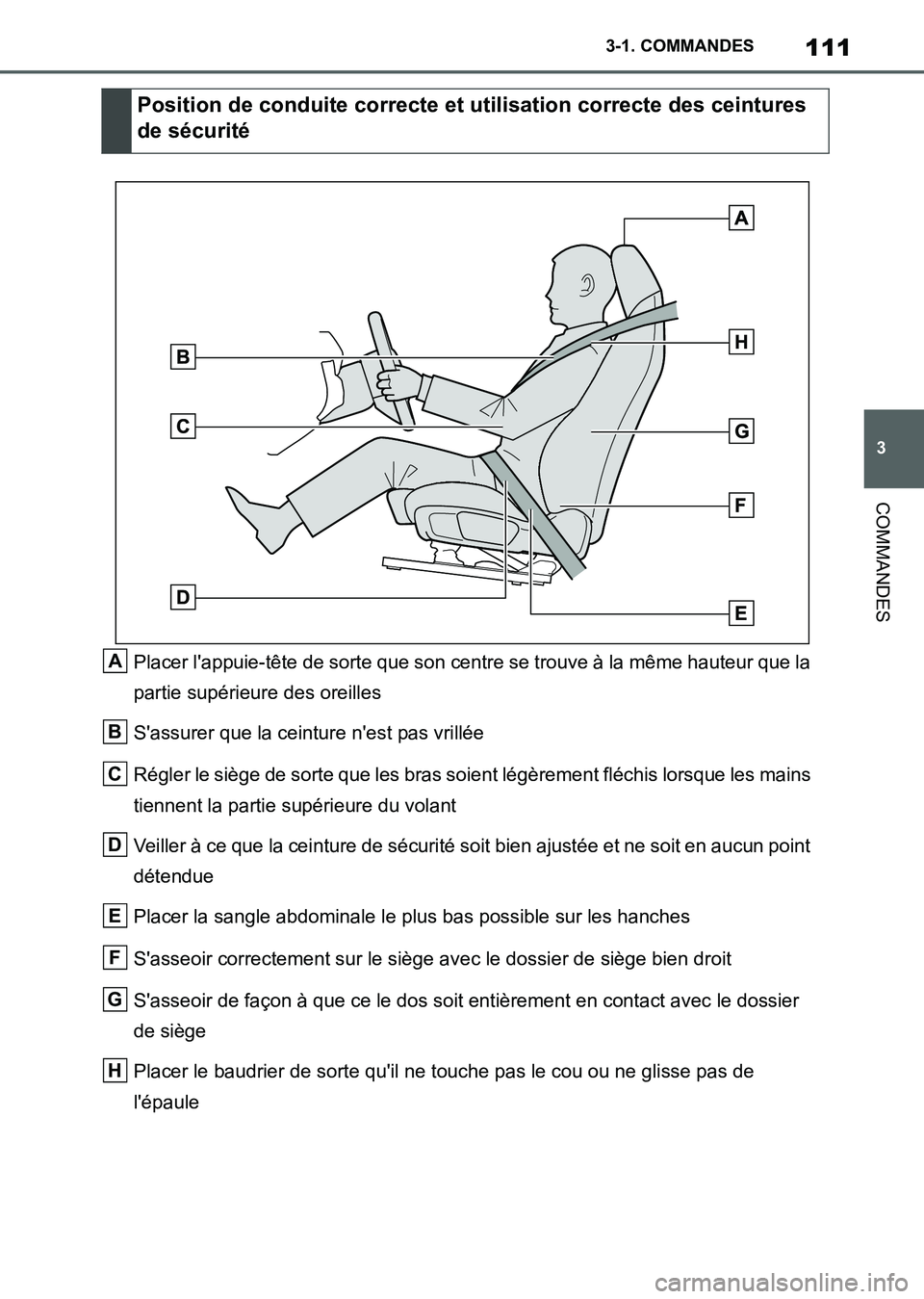TOYOTA SUPRA 2021 Notices Demploi (in French) 111
3 3-1. COMMANDES
COMMANDES
Supra Owners Manual_K (from Nov. 20 Prod.)Placer lappuie-tête de sorte que son centre se trouve à la même hauteur que la
partie supérieure des oreilles
Sassurer TOYOTA SUPRA 2021 Notices Demploi (in French) 111
3 3-1. COMMANDES
COMMANDES
Supra Owners Manual_K (from Nov. 20 Prod.)Placer lappuie-tête de sorte que son centre se trouve à la même hauteur que la
partie supérieure des oreilles
Sassurer