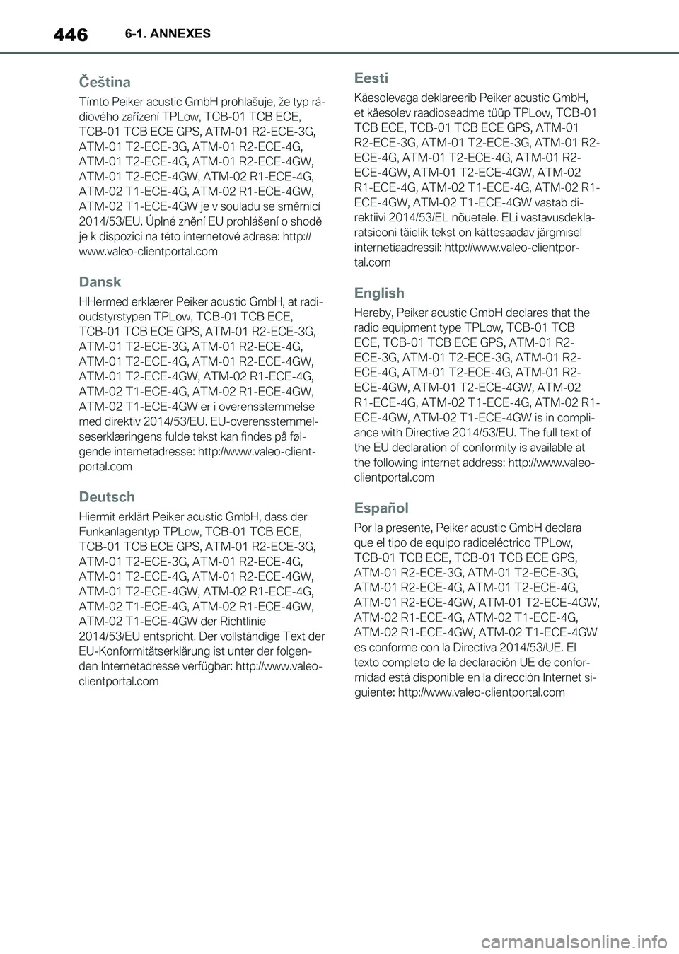 TOYOTA SUPRA 2021  Notices Demploi (in French) 4466-1. ANNEXES
Supra Owners Manual_K (from Nov. 20 Prod.)
Supra_OM_French_OM99X78K.book  446 ページ  ２０２０年８月２６日　水曜日　午前１１時５９分 