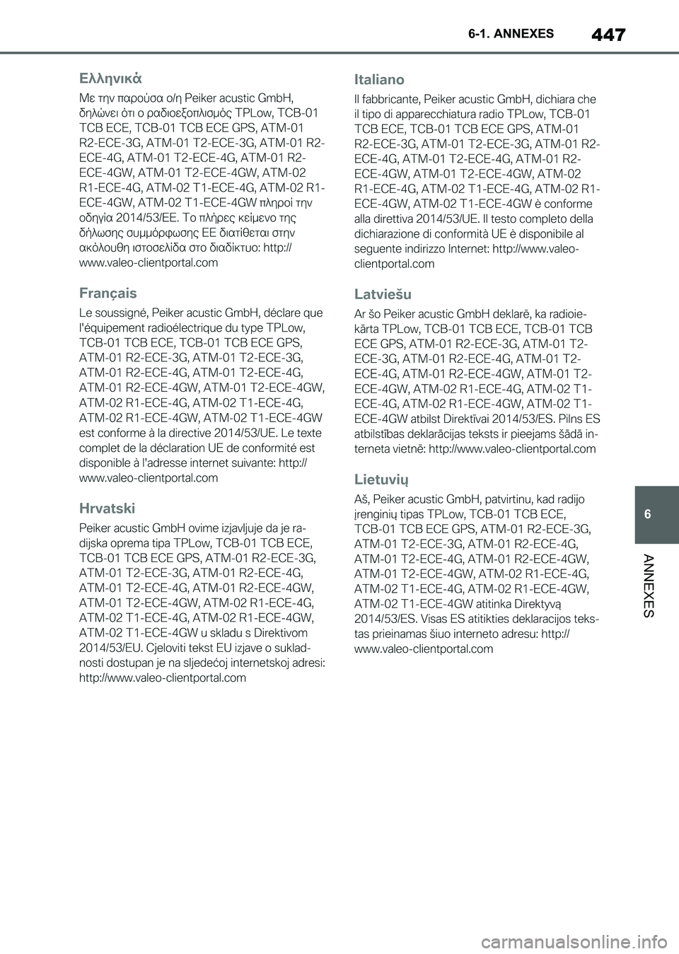 TOYOTA SUPRA 2021  Notices Demploi (in French) 447
6 6-1. ANNEXES
ANNEXES
Supra Owners Manual_K (from Nov. 20 Prod.)
Supra_OM_French_OM99X78K.book  447 ページ  ２０２０年８月２６日　水曜日　午前１１時５９分 
