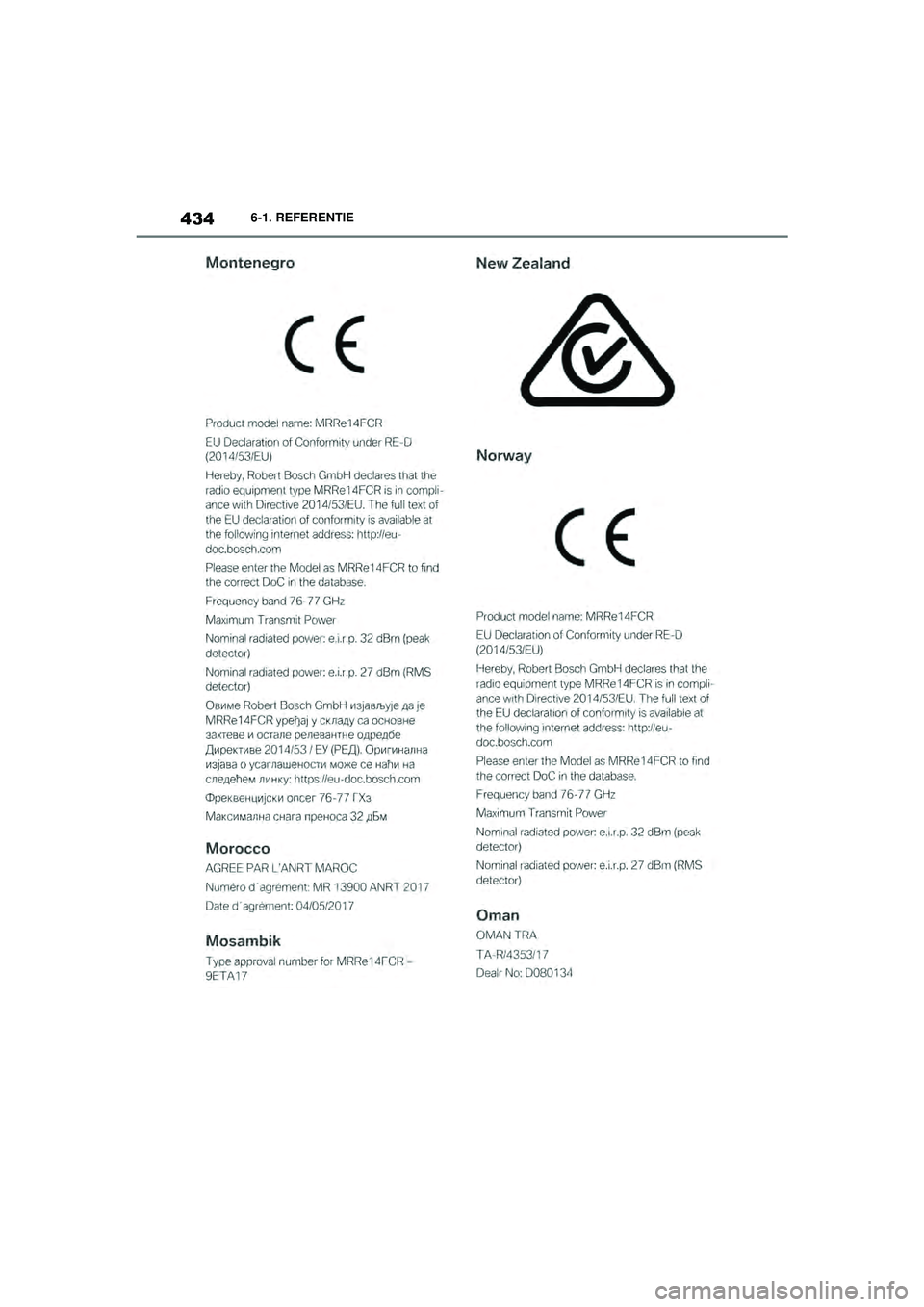 TOYOTA SUPRA 2021  Instructieboekje (in Dutch) 4346-1. REFERENTIE
Handleiding Supra_NL (vanaf productiedatum nov. 2020)
Supra_OM_General_OM99X84E_1_2011.book  Page 434  Thursday, October 8, 2020  9:53 AM 