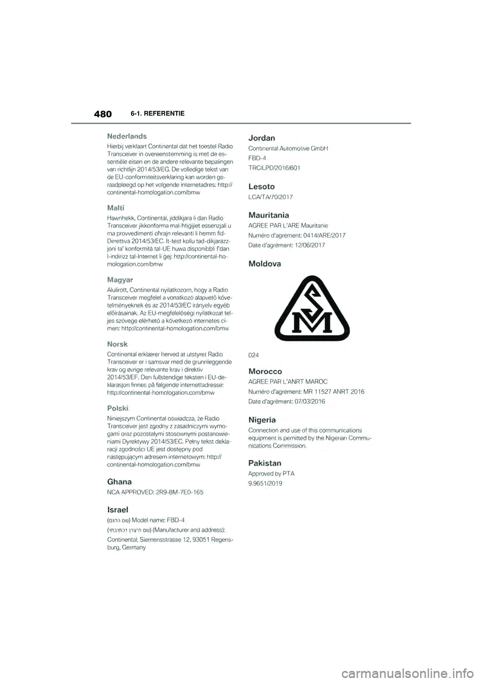 TOYOTA SUPRA 2021  Instructieboekje (in Dutch) 4806-1. REFERENTIE
Handleiding Supra_NL (vanaf productiedatum nov. 2020)
Supra_OM_General_OM99X84E_1_2011.book  Page 480  Thursday, October 8, 2020  9:53 AM 