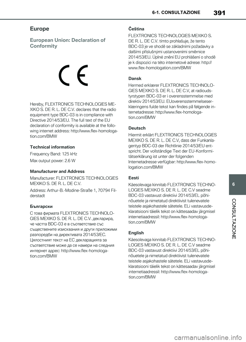 TOYOTA SUPRA 2021 Manuale duso (in Italian) 391
6 6-1. CONSULTAZIONE
CONSULTAZIONE
Supra Owners Manual_L (from Nov. 20 Prod.)
Supra_OM_Italian_OM99X81L_1_2011.book 391 ページ 2020年8月28日 金曜日 午後2時4 TOYOTA SUPRA 2021 Manuale duso (in Italian) 391
6 6-1. CONSULTAZIONE
CONSULTAZIONE
Supra Owners Manual_L (from Nov. 20 Prod.)
Supra_OM_Italian_OM99X81L_1_2011.book 391 ページ 2020年8月28日 金曜日 午後2時4