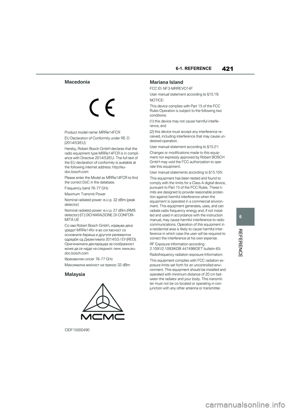 TOYOTA SUPRA 2022 Owners Manual 421
6
6-1. REFERENCE
REFERENCE TOYOTA SUPRA 2022 Owners Manual 421
6
6-1. REFERENCE
REFERENCE