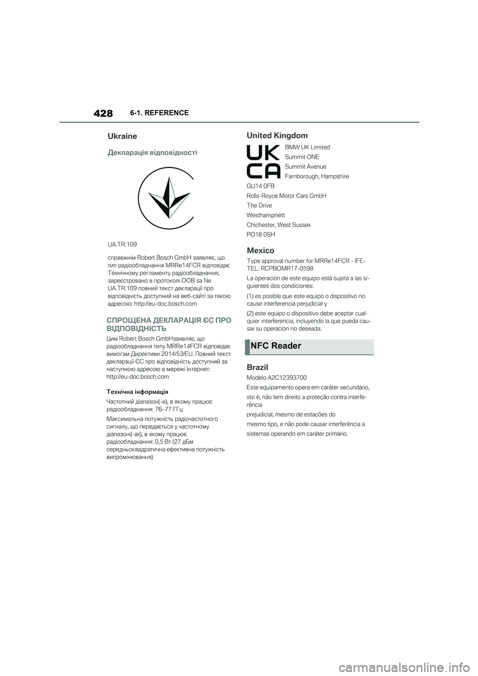 TOYOTA SUPRA 2022 Owners Manual 4286-1. REFERENCE
NFC Reader TOYOTA SUPRA 2022 Owners Manual 4286-1. REFERENCE
NFC Reader