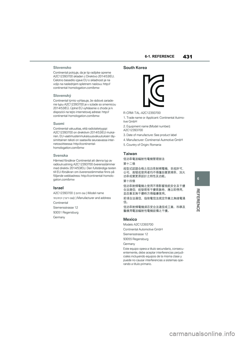 TOYOTA SUPRA 2022 Owners Manual 431
6
6-1. REFERENCE
REFERENCE TOYOTA SUPRA 2022 Owners Manual 431
6
6-1. REFERENCE
REFERENCE