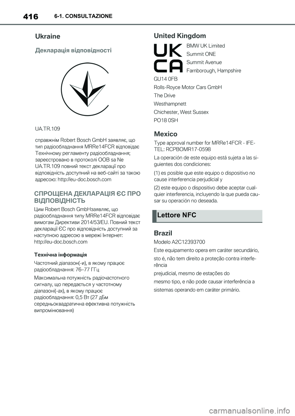 TOYOTA SUPRA 2022 Manuale duso (in Italian) 4166-1. CONSULTAZIONE
Lettore NFC
Supra_OM_Italian_OM9A063L_1_2111.book 416 ページ 2021年8月27日 金曜日 午後6時55分 TOYOTA SUPRA 2022 Manuale duso (in Italian) 4166-1. CONSULTAZIONE
Lettore NFC
Supra_OM_Italian_OM9A063L_1_2111.book 416 ページ 2021年8月27日 金曜日 午後6時55分