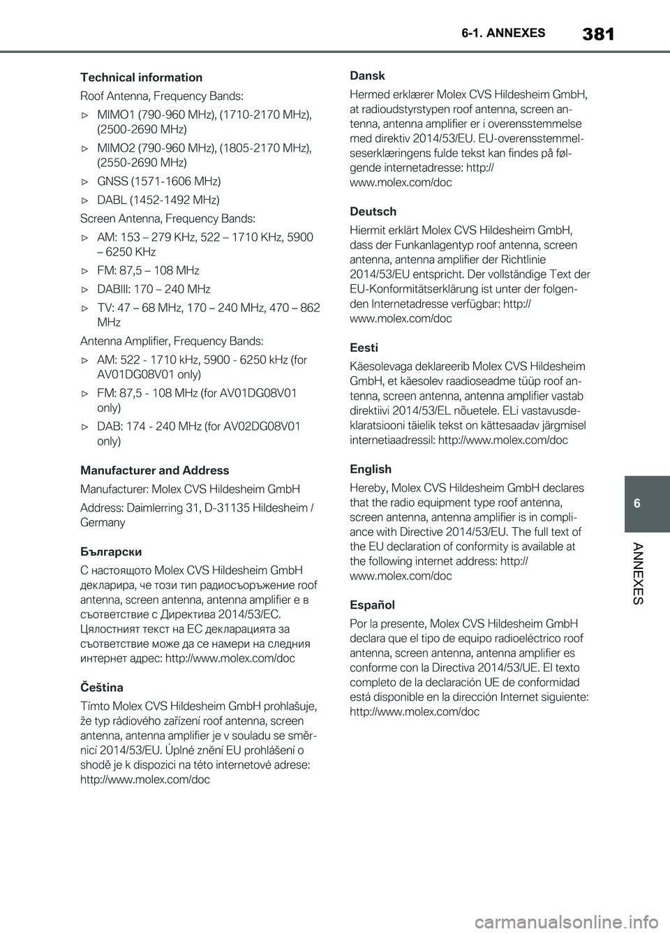 TOYOTA SUPRA 2022 Notices Demploi (in French) 381
6 6-1. ANNEXES
ANNEXES
Supra_OM_French_OM9A060K_1_2111.book 381 ページ 2021年8月26日 木曜日 午前10時28分 TOYOTA SUPRA 2022 Notices Demploi (in French) 381
6 6-1. ANNEXES
ANNEXES
Supra_OM_French_OM9A060K_1_2111.book 381 ページ 2021年8月26日 木曜日 午前10時28分