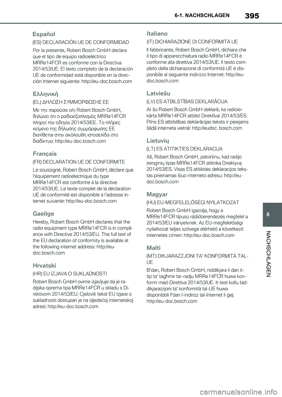TOYOTA SUPRA 2022 Betriebsanleitungen (in German) 395
6 6-1. NACHSCHLAGEN
NACHSCHLAGEN
Supra_OM_German_OM9A061M_1_2111.book 395 ページ 2021年8月27日 金曜日 午後8時57分 TOYOTA SUPRA 2022 Betriebsanleitungen (in German) 395
6 6-1. NACHSCHLAGEN
NACHSCHLAGEN
Supra_OM_German_OM9A061M_1_2111.book 395 ページ 2021年8月27日 金曜日 午後8時57分