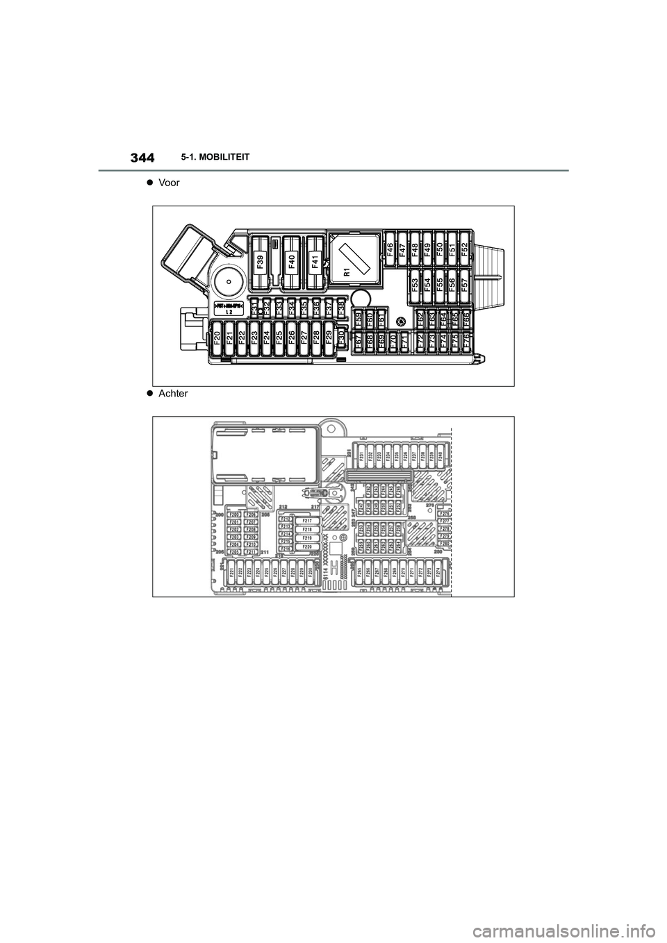 TOYOTA SUPRA 2022  Instructieboekje (in Dutch) 3445-1. MOBILITEIT
Vo o r
 Achter
Supra_OM_General_OM9A066E_1_2111.book  Page  344  Friday, September 24, 2021  10:31 AM 