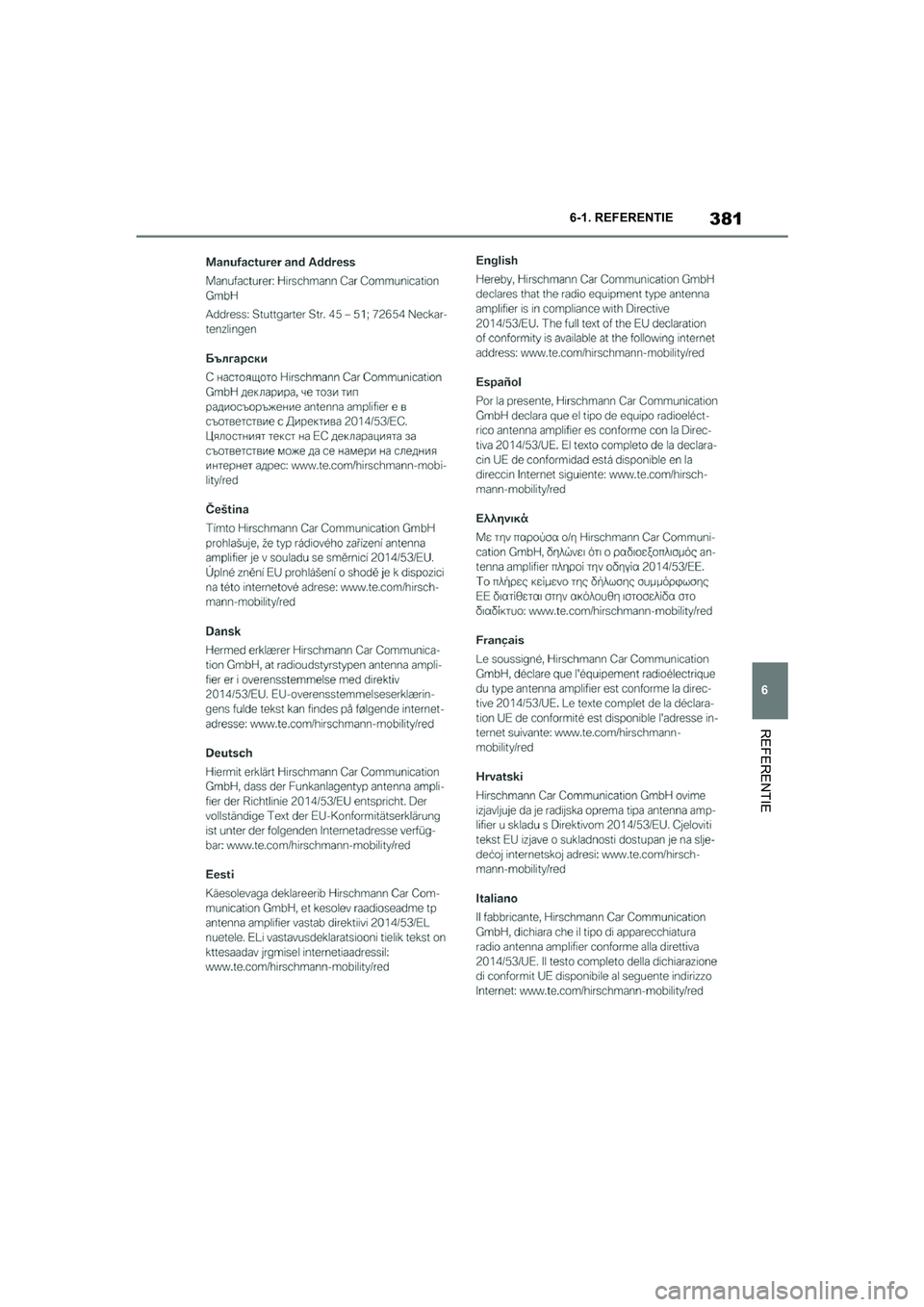 TOYOTA SUPRA 2022  Instructieboekje (in Dutch) 381
6
6-1. REFERENTIE
REFERENTIE
Supra_OM_General_OM9A066E_1_2111.book  Page 
381  Friday, September 24, 2021  10:31 AM 