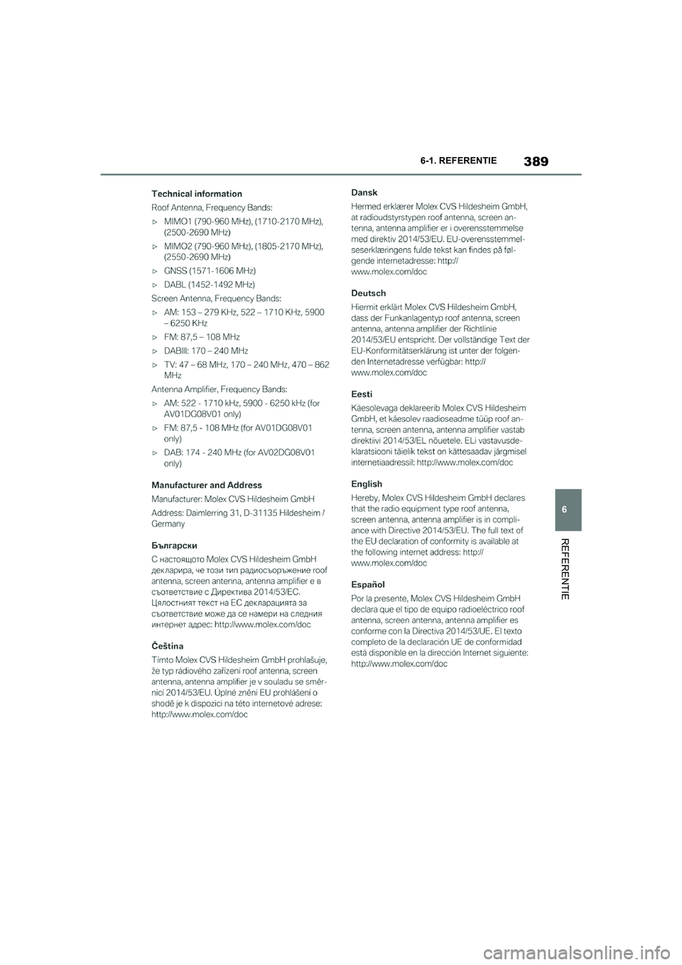 TOYOTA SUPRA 2022  Instructieboekje (in Dutch) 389
6
6-1. REFERENTIE
REFERENTIE
Supra_OM_General_OM9A066E_1_2111.book  Page 
389  Friday, September 24, 2021  10:31 AM 
