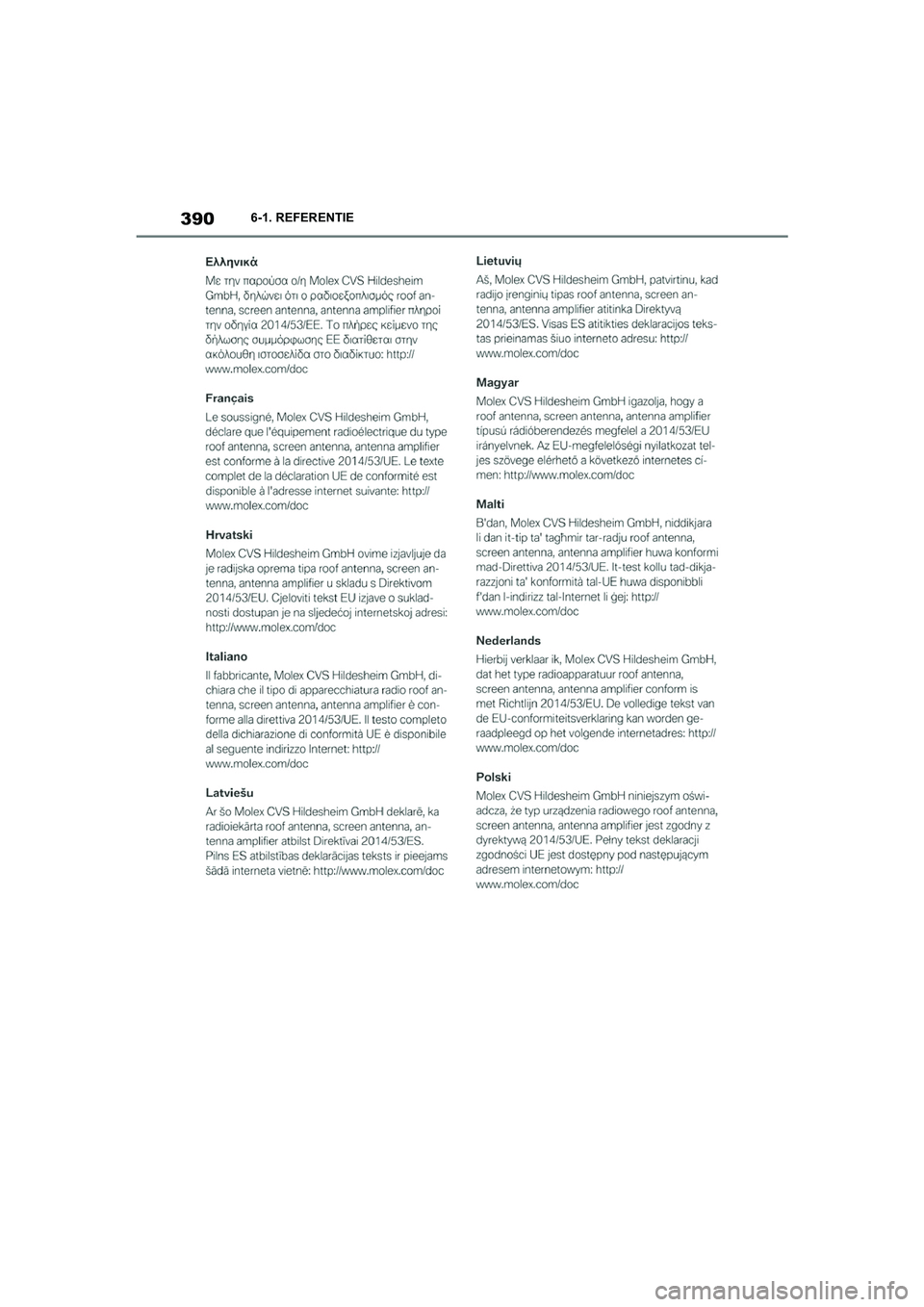 TOYOTA SUPRA 2022  Instructieboekje (in Dutch) 3906-1. REFERENTIE
Supra_OM_General_OM9A066E_1_2111.book  Page 390  Friday, September 24, 2021  10:31 AM 