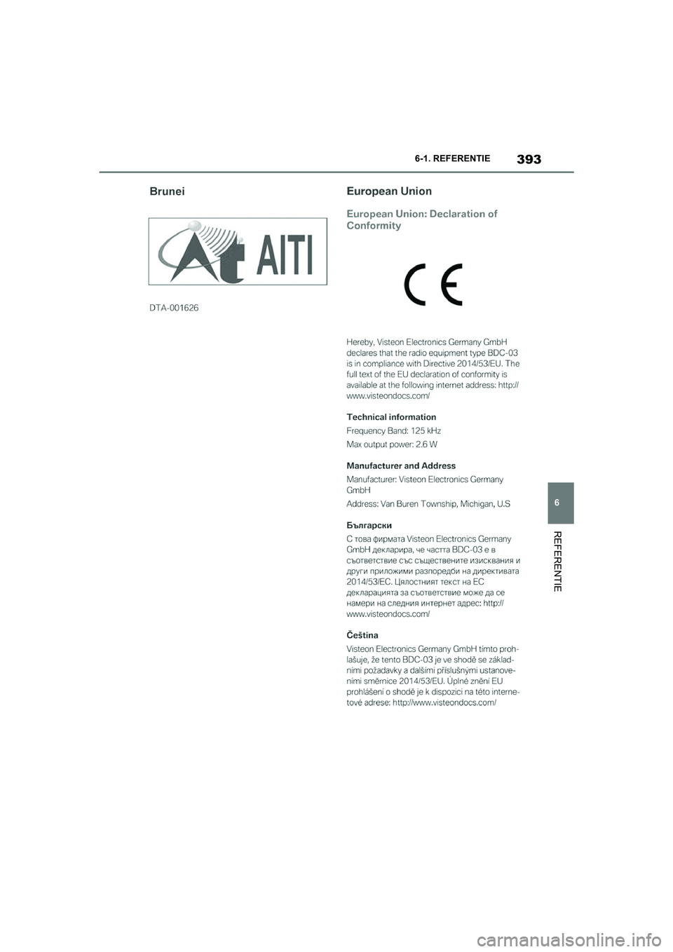 TOYOTA SUPRA 2022  Instructieboekje (in Dutch) 393
6
6-1. REFERENTIE
REFERENTIE
Supra_OM_General_OM9A066E_1_2111.book  Page 
393  Friday, September 24, 2021  10:31 AM 