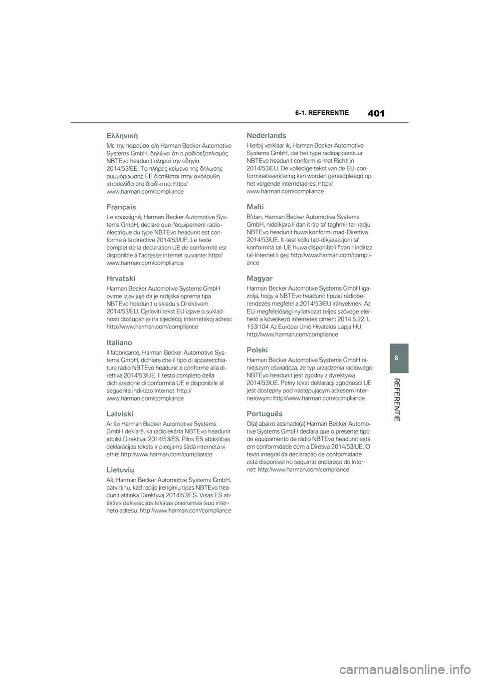 TOYOTA SUPRA 2022  Instructieboekje (in Dutch) 401
6
6-1. REFERENTIE
REFERENTIE
Supra_OM_General_OM9A066E_1_2111.book  Page 
401  Friday, September 24, 2021  10:31 AM 