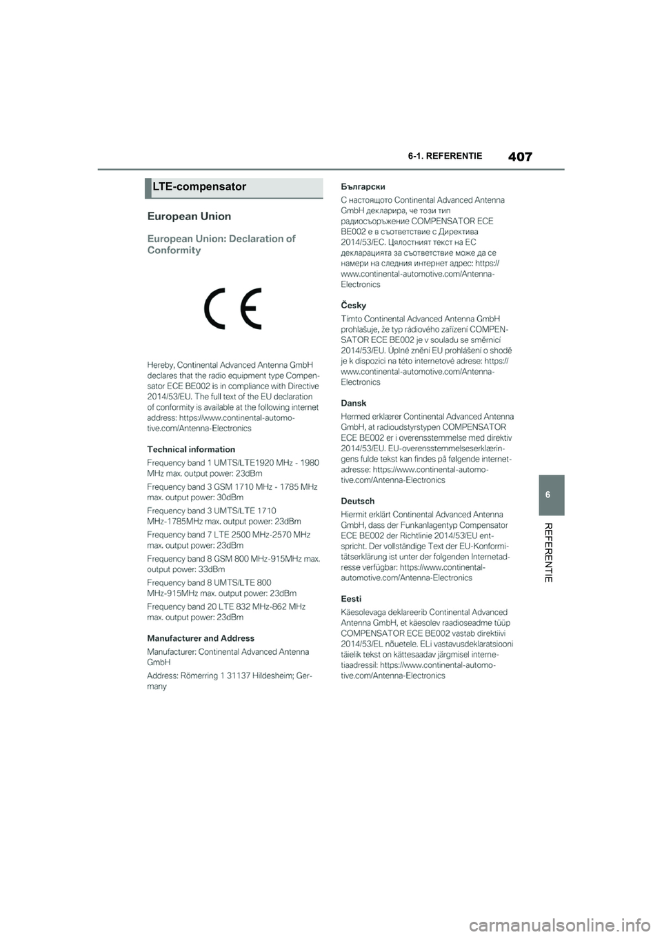 TOYOTA SUPRA 2022  Instructieboekje (in Dutch) 407
6
6-1. REFERENTIE
REFERENTIE
LTE-compensator
Supra_OM_General_OM9A066E_1_2111.book  Page 
407  Friday, September 24, 2021  10:31 AM 