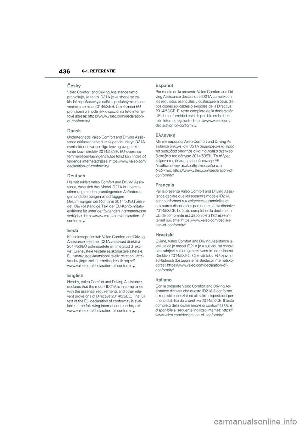 TOYOTA SUPRA 2022  Instructieboekje (in Dutch) 4366-1. REFERENTIE
Supra_OM_General_OM9A066E_1_2111.book  Page 436  Friday, September 24, 2021  10:31 AM 