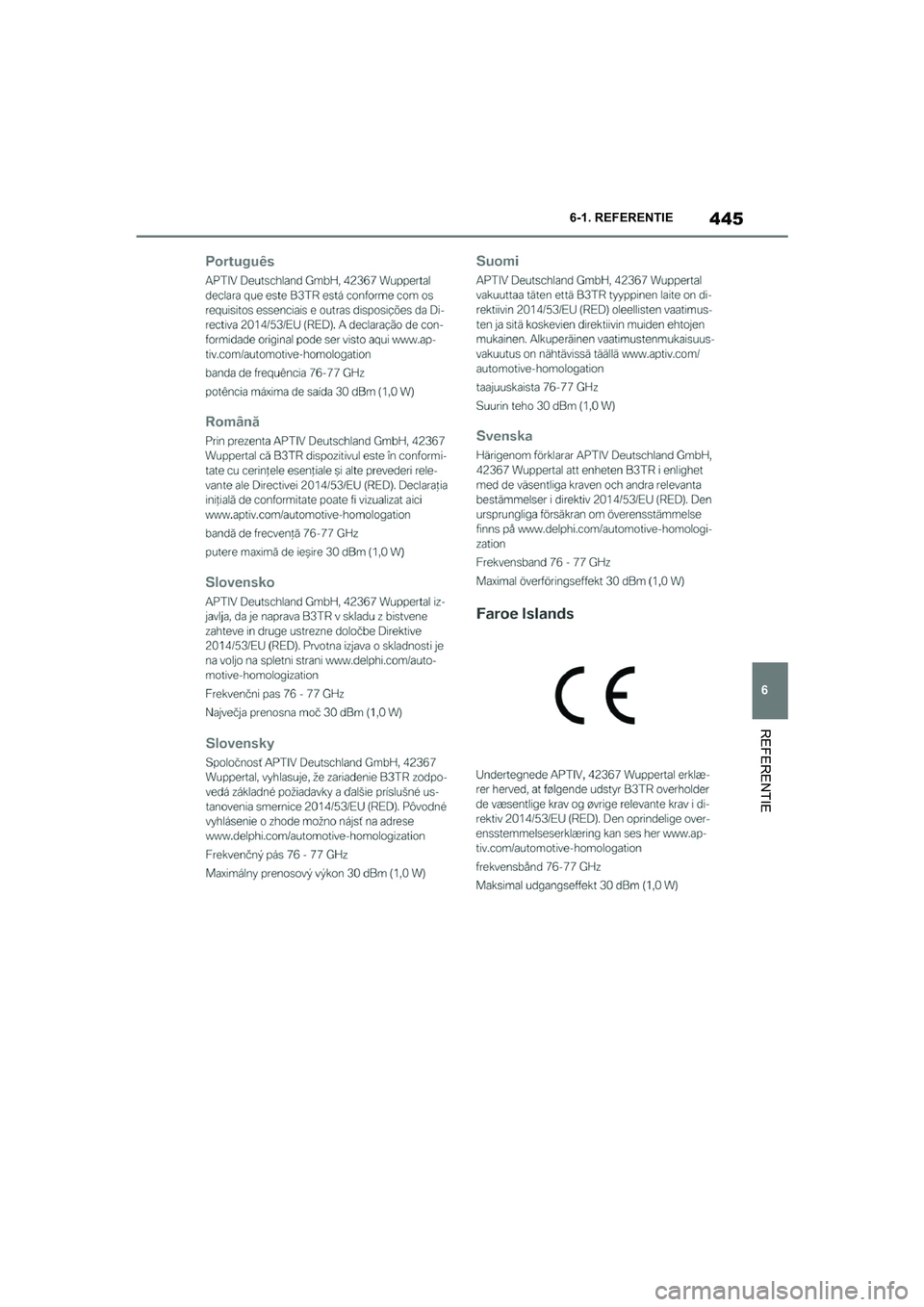 TOYOTA SUPRA 2022  Instructieboekje (in Dutch) 445
6
6-1. REFERENTIE
REFERENTIE
Supra_OM_General_OM9A066E_1_2111.book  Page 
445  Friday, September 24, 2021  10:31 AM 