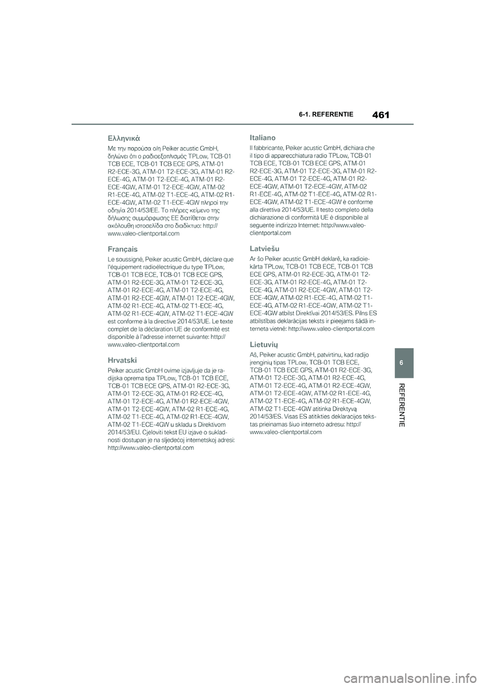 TOYOTA SUPRA 2022 Instructieboekje (in Dutch) 461
6
6-1. REFERENTIE
REFERENTIE
Supra_OM_General_OM9A066E_1_2111.book Page
461 Friday, September 24, 2021 10:31 AM TOYOTA SUPRA 2022 Instructieboekje (in Dutch) 461
6
6-1. REFERENTIE
REFERENTIE
Supra_OM_General_OM9A066E_1_2111.book Page
461 Friday, September 24, 2021 10:31 AM