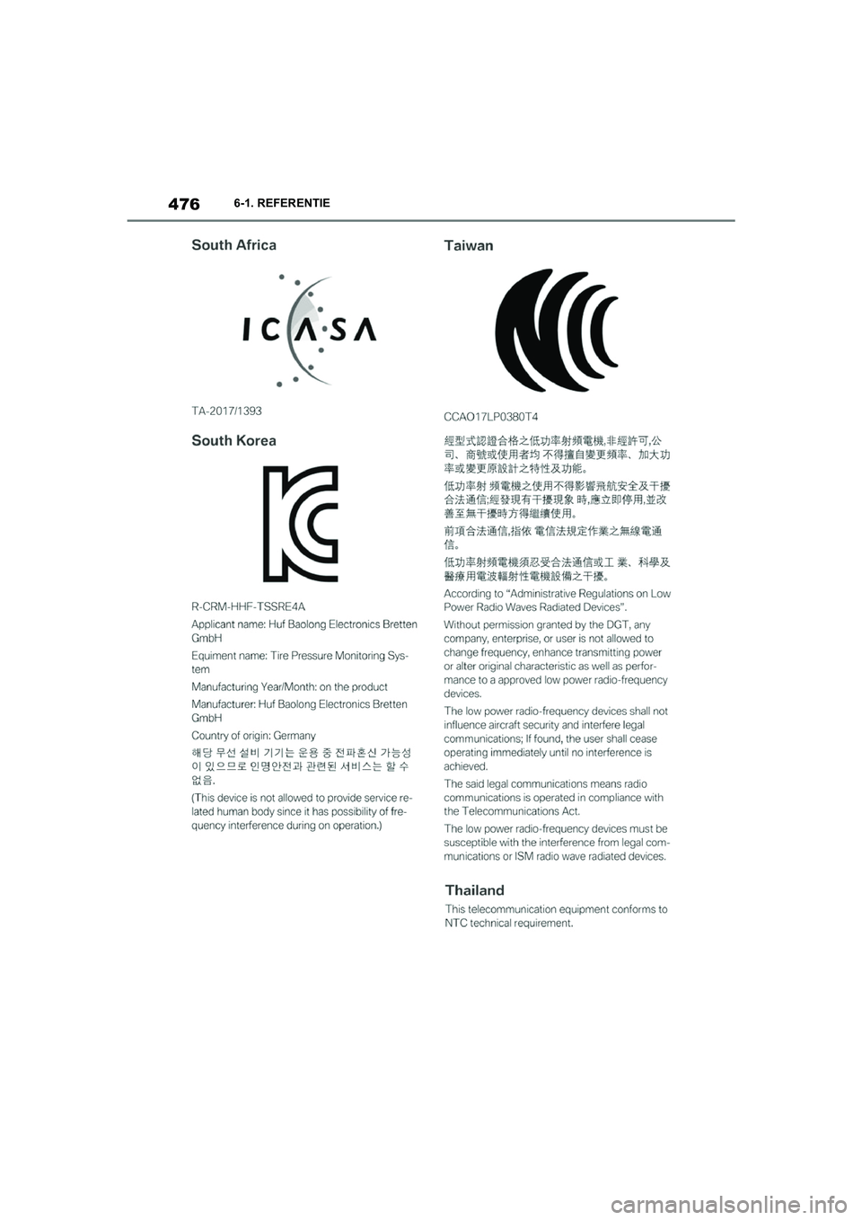 TOYOTA SUPRA 2022  Instructieboekje (in Dutch) 4766-1. REFERENTIE
Supra_OM_General_OM9A066E_1_2111.book  Page 476  Friday, September 24, 2021  10:31 AM 