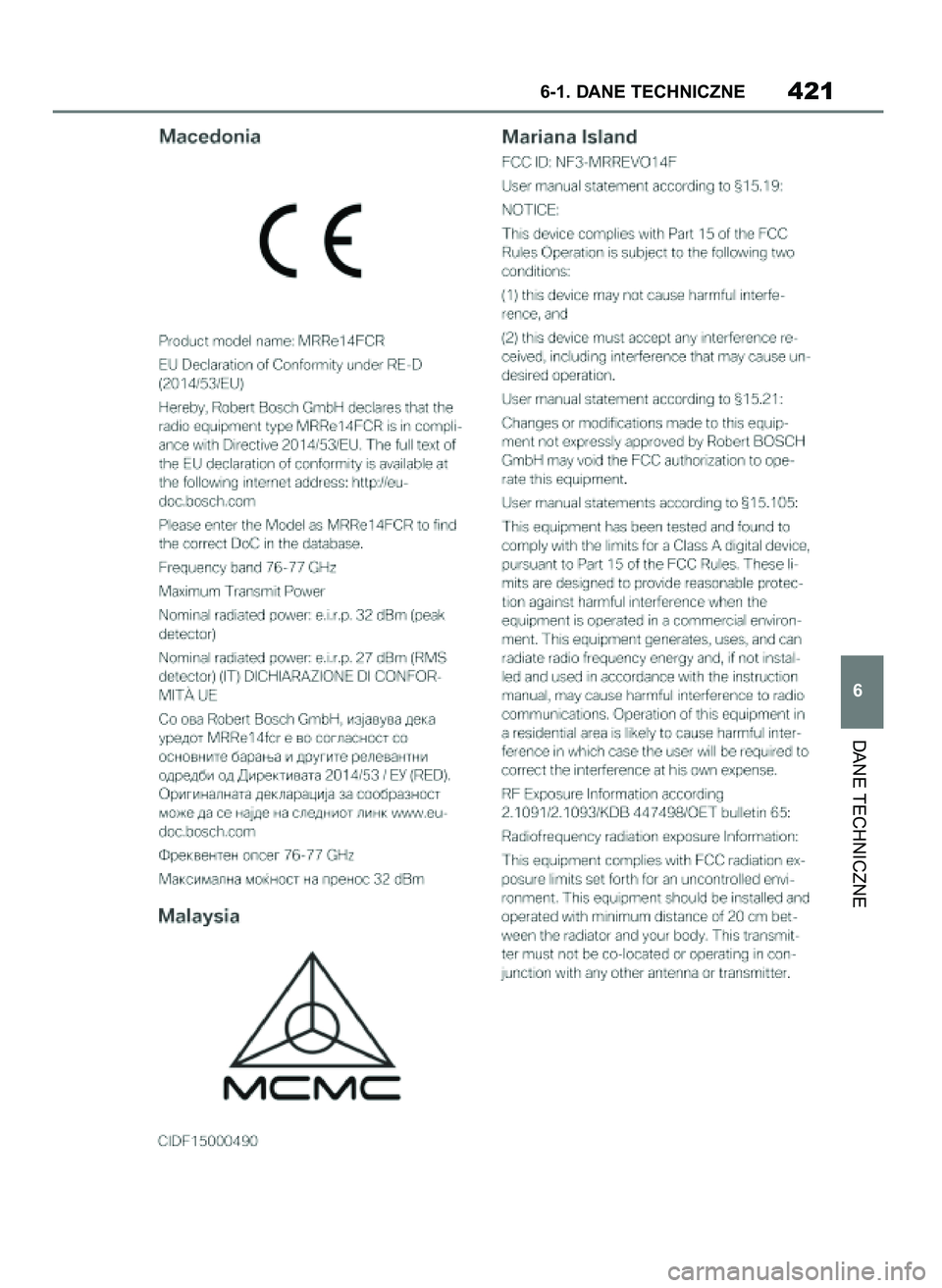 TOYOTA SUPRA 2022 Instrukcja obsługi (in Polish) DANE TECHNICZNE
6-1. DANE TECHNICZNE421
6
50 Supra OM9A059E 7/11/21 20:51 Page 421 TOYOTA SUPRA 2022 Instrukcja obsługi (in Polish) DANE TECHNICZNE
6-1. DANE TECHNICZNE421
6
50 Supra OM9A059E 7/11/21 20:51 Page 421