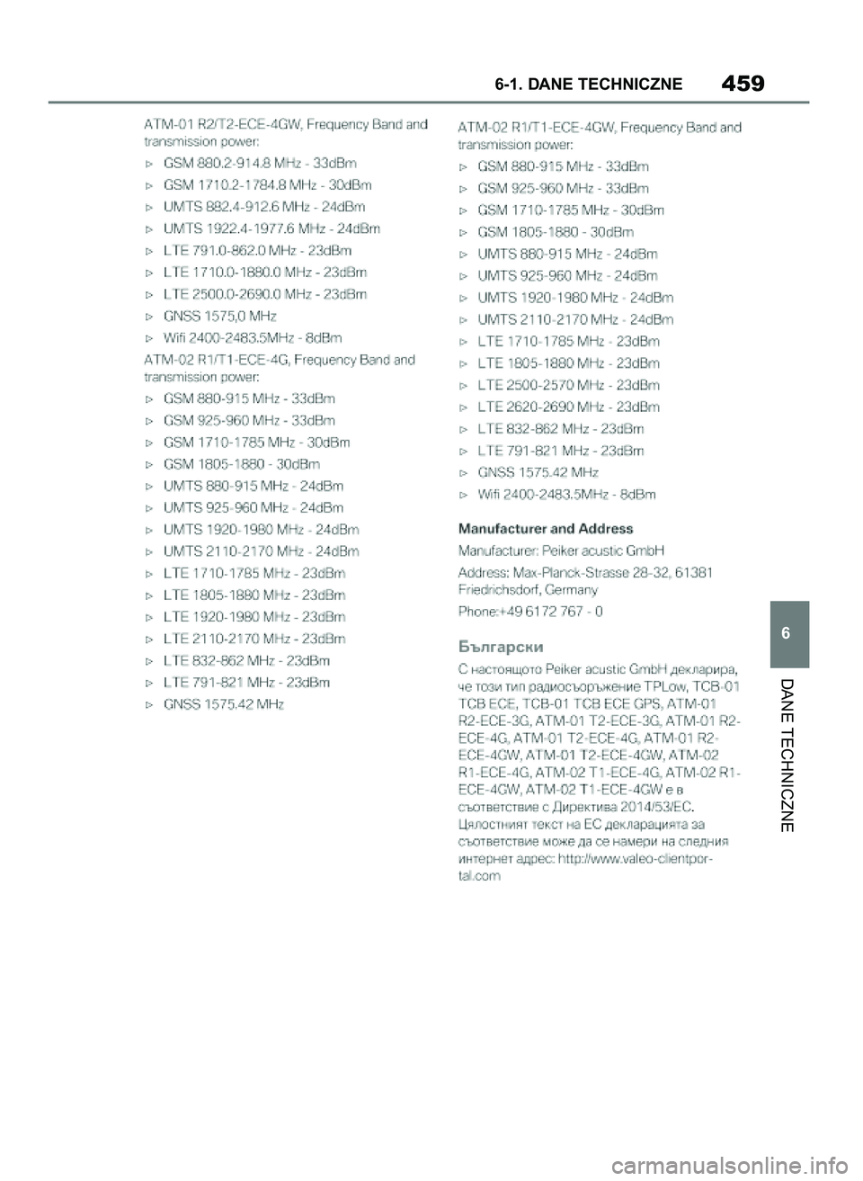 TOYOTA SUPRA 2022 Instrukcja obsługi (in Polish) DANE TECHNICZNE
6-1. DANE TECHNICZNE459
6
50 Supra OM9A059E 7/11/21 20:52 Page 459 TOYOTA SUPRA 2022 Instrukcja obsługi (in Polish) DANE TECHNICZNE
6-1. DANE TECHNICZNE459
6
50 Supra OM9A059E 7/11/21 20:52 Page 459