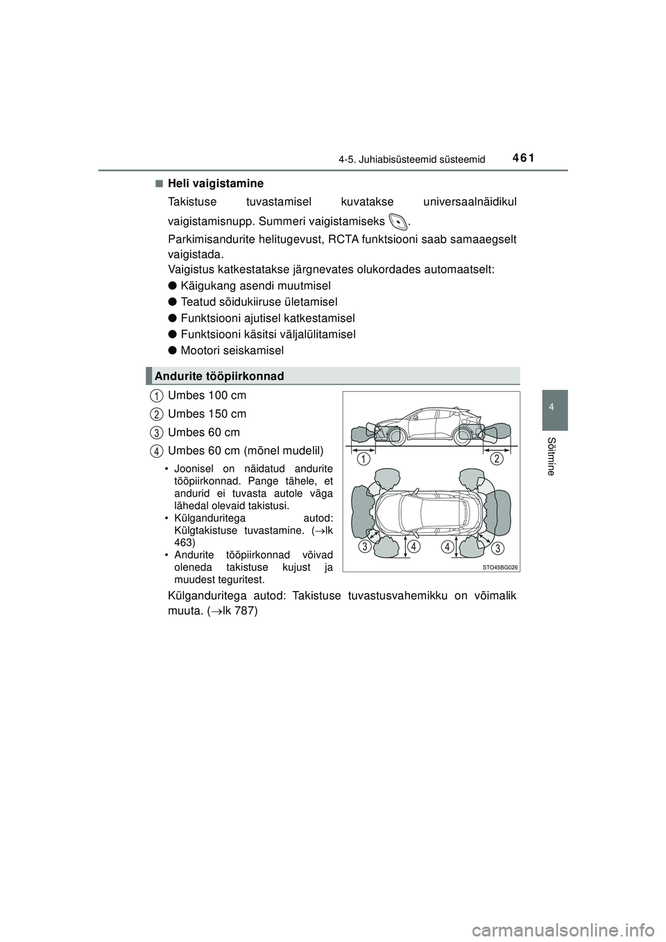 TOYOTA C-HR 2022 Kasutusjuhend (in Estonian) 4614-5. Juhiabisüsteemid süsteemid
4
Sõitmine
C-HR_HV_OM_Europe_OM10720EE■
Heli vaigistamine
Takistuse tuvastamisel kuvatakse universaalnäidikul
vaigistamisnupp. Summeri vaigistamiseks .
Parki TOYOTA C-HR 2022 Kasutusjuhend (in Estonian) 4614-5. Juhiabisüsteemid süsteemid
4
Sõitmine
C-HR_HV_OM_Europe_OM10720EE■
Heli vaigistamine
Takistuse tuvastamisel kuvatakse universaalnäidikul
vaigistamisnupp. Summeri vaigistamiseks .
Parki
