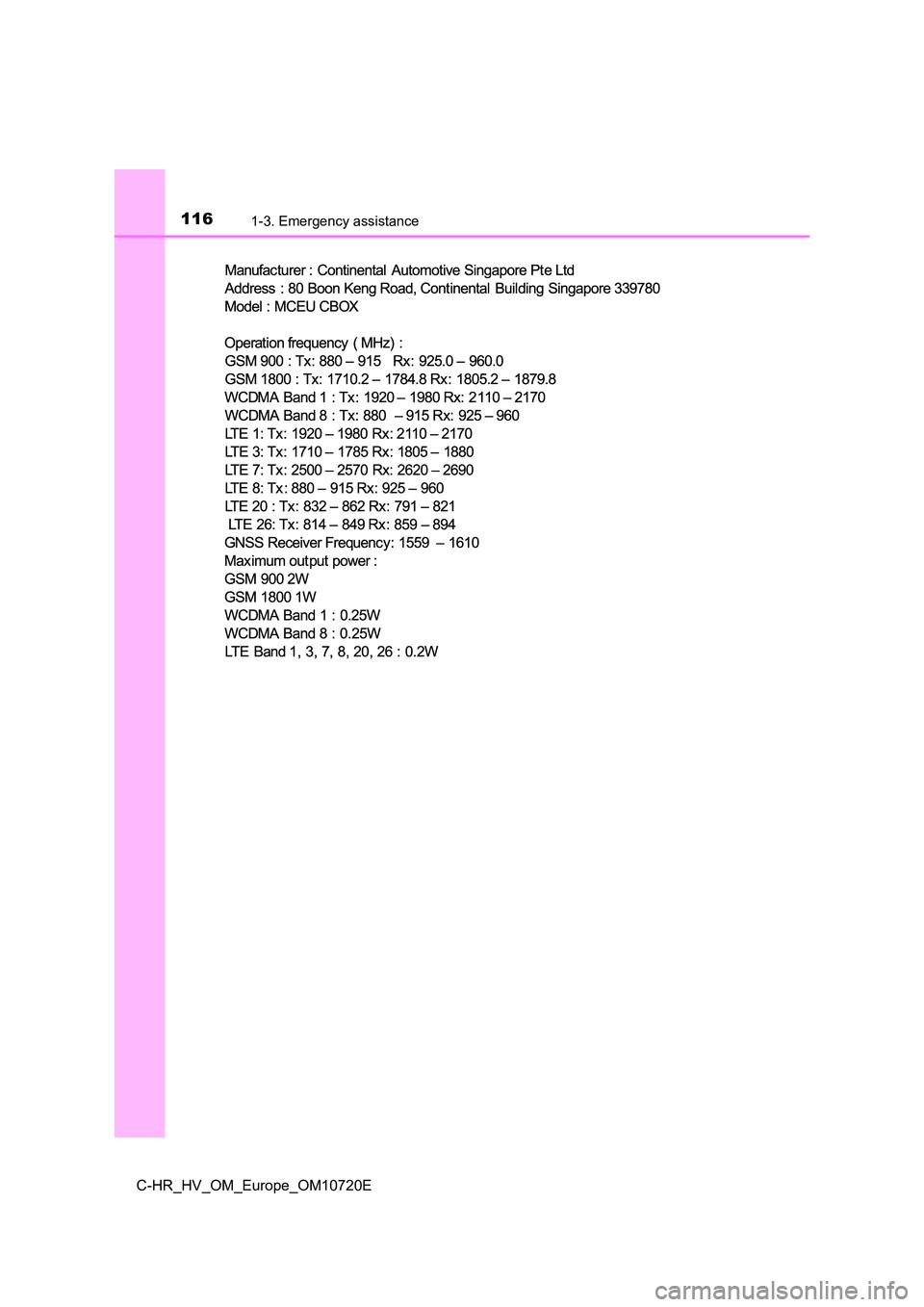 TOYOTA C-HR 2022 Owners Manual 1161-3. Emergency assistance
C-HR_HV_OM_Europe_OM10720E TOYOTA C-HR 2022 Owners Manual 1161-3. Emergency assistance
C-HR_HV_OM_Europe_OM10720E