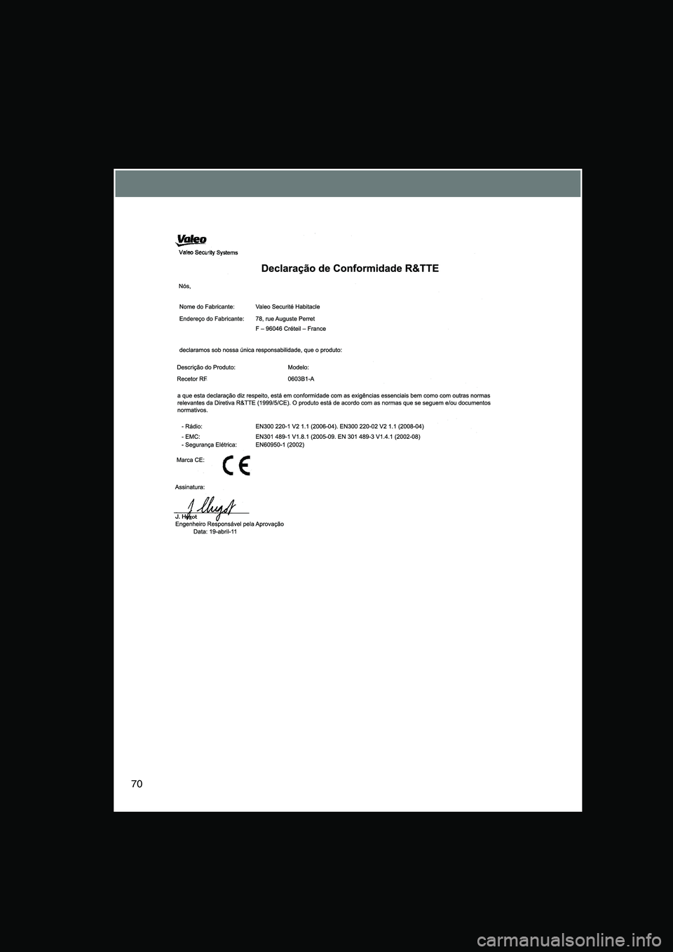 TOYOTA VERSO 2015  Manual de utilização (in Portuguese) 70     