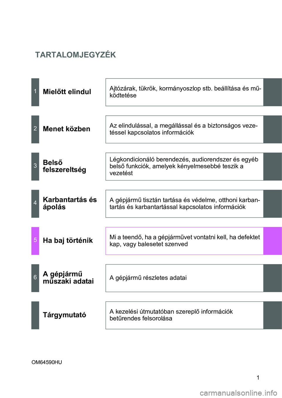 TOYOTA VERSO 2016  Kezelési útmutató (in Hungarian) 