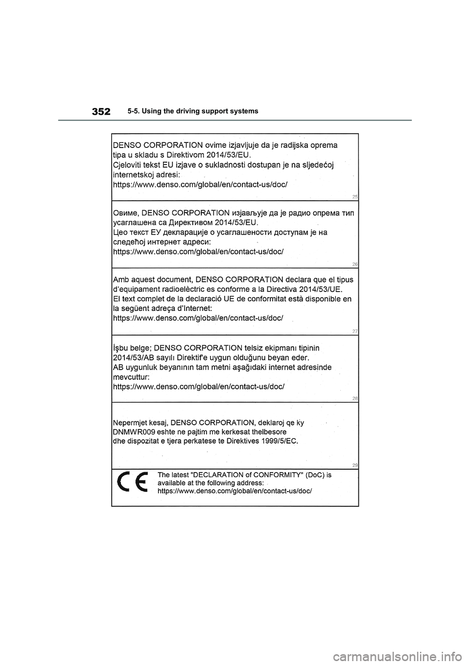 TOYOTA VERSO S 2011  Owners Manual 3525-5. Using the driving support systems 