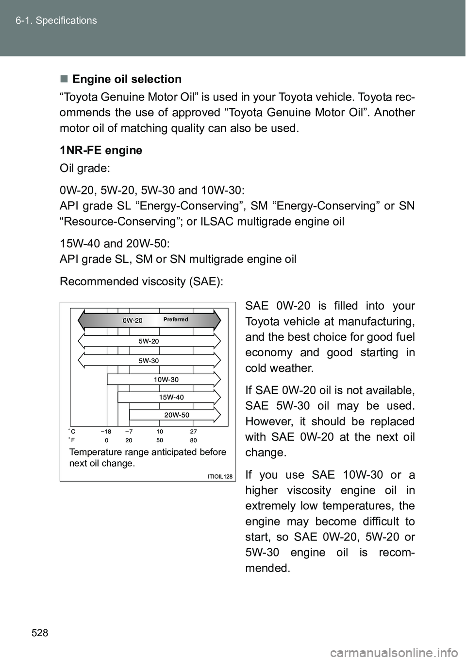 TOYOTA VERSO S 2015  Owners Manual 528 6-1. Specifications
Engine oil selection
“Toyota Genuine Motor Oil” is used in your Toyota vehicle. Toyota rec-
ommends the use of approved “Toyota Genuine Motor Oil”. Another
motor oil TOYOTA VERSO S 2015  Owners Manual 528 6-1. Specifications
Engine oil selection
“Toyota Genuine Motor Oil” is used in your Toyota vehicle. Toyota rec-
ommends the use of approved “Toyota Genuine Motor Oil”. Another
motor oil