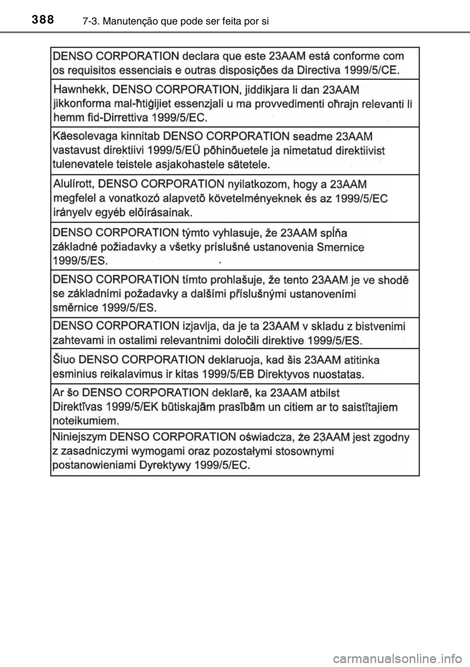 TOYOTA YARIS 2017 Manual de utilização (in Portuguese) 3887-3. Manutenção que pode ser feita por si TOYOTA YARIS 2017 Manual de utilização (in Portuguese) 3887-3. Manutenção que pode ser feita por si
