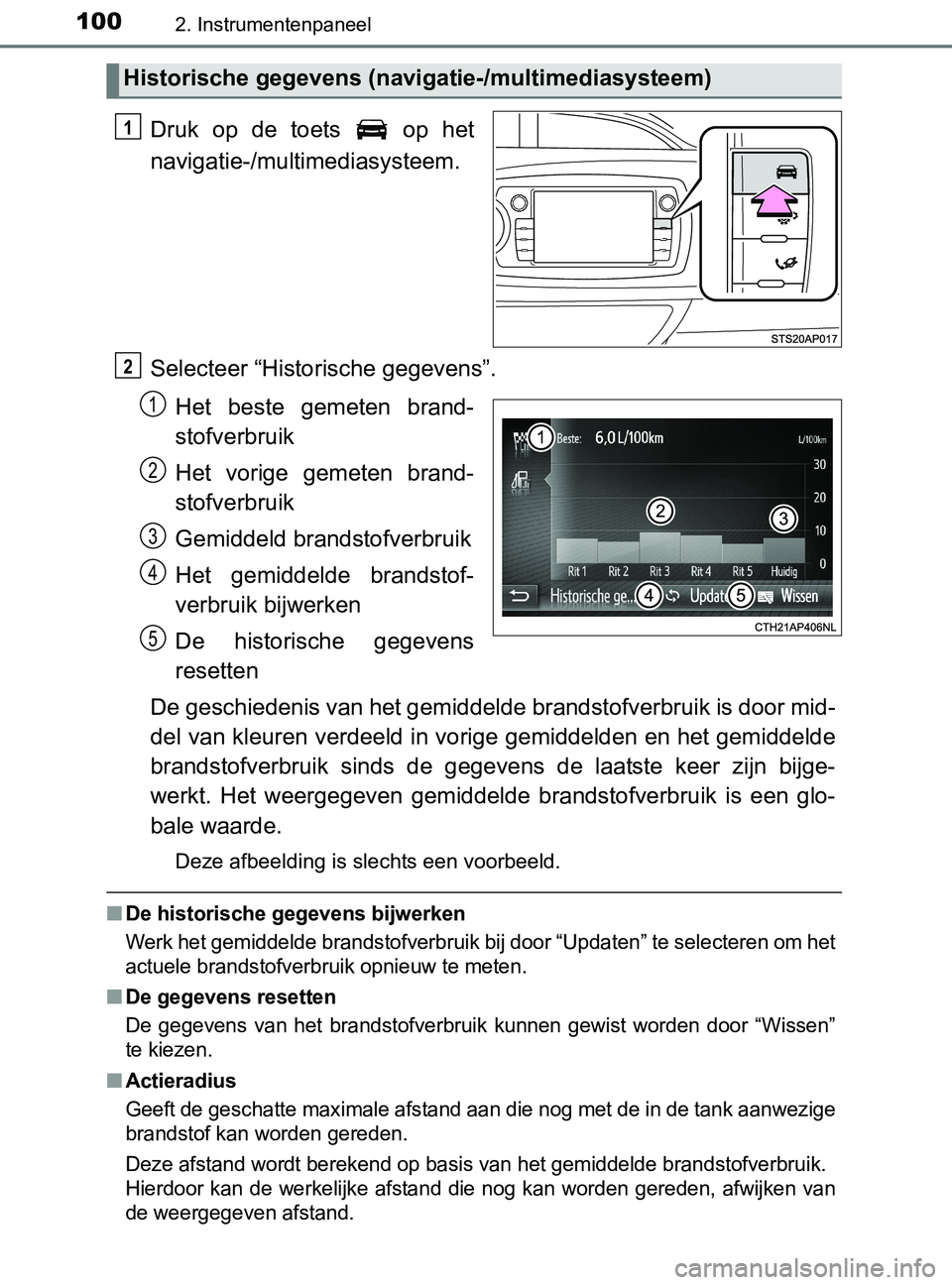 TOYOTA YARIS 2017 Instructieboekje (in Dutch) 1002. Instrumentenpaneel
YARIS_F_OM_Europe_OM52J20E
Druk op de toets op het
navigatie-/multimediasysteem.
Selecteer “Historische gegevens”.
Het beste gemeten brand-
stofverbruik
Het vor TOYOTA YARIS 2017 Instructieboekje (in Dutch) 1002. Instrumentenpaneel
YARIS_F_OM_Europe_OM52J20E
Druk op de toets op het
navigatie-/multimediasysteem.
Selecteer “Historische gegevens”.
Het beste gemeten brand-
stofverbruik
Het vor