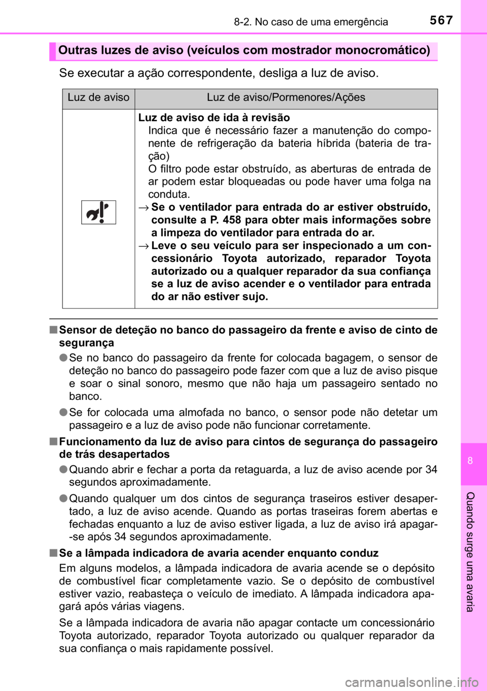 TOYOTA YARIS 2019  Manual de utilização (in Portuguese) 567������1�R��F�D�V�R��G�H��X�P�D��H�P�H�U�J�r�Q�F�L�D
�
�4�X�D�Q�G�R��V�X�U�J�H��X�P�D��D�Y�D�U�L�D
<0036004800030048005b0048004600580057004400550003004400030044006f006d00520003004600520