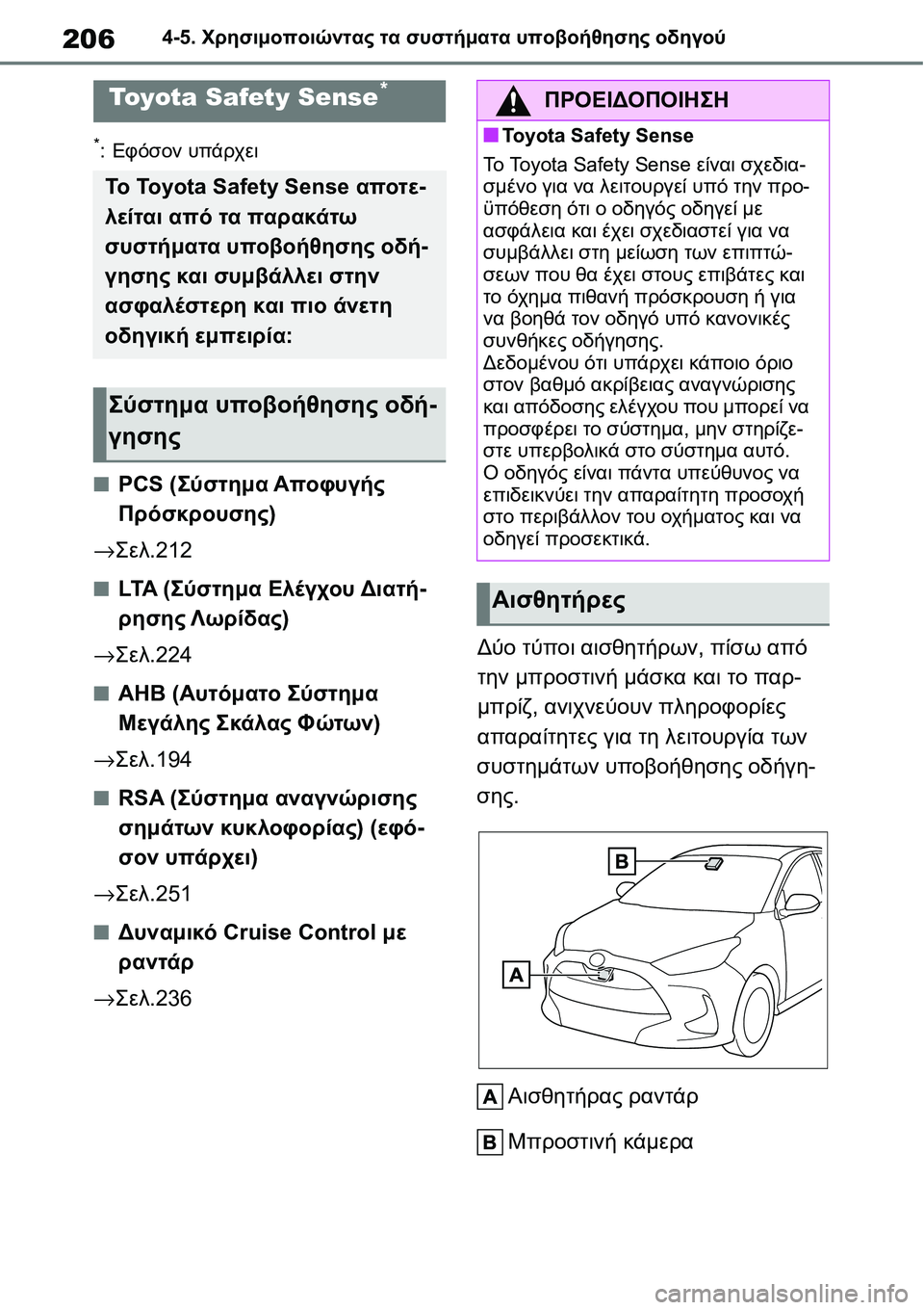TOYOTA YARIS 2021 ΟΔΗΓΌΣ ΧΡΉΣΗΣ (in Greek) 2064-5. Χρησιμοποιώντας τα συστήματα υποβοήθησης οδηγού
4-5.Χρησιμοποιώντας τα συστήματα υποβοήθησης οδηγού
*:Εφ TOYOTA YARIS 2021 ΟΔΗΓΌΣ ΧΡΉΣΗΣ (in Greek) 2064-5. Χρησιμοποιώντας τα συστήματα υποβοήθησης οδηγού
4-5.Χρησιμοποιώντας τα συστήματα υποβοήθησης οδηγού
*:Εφ