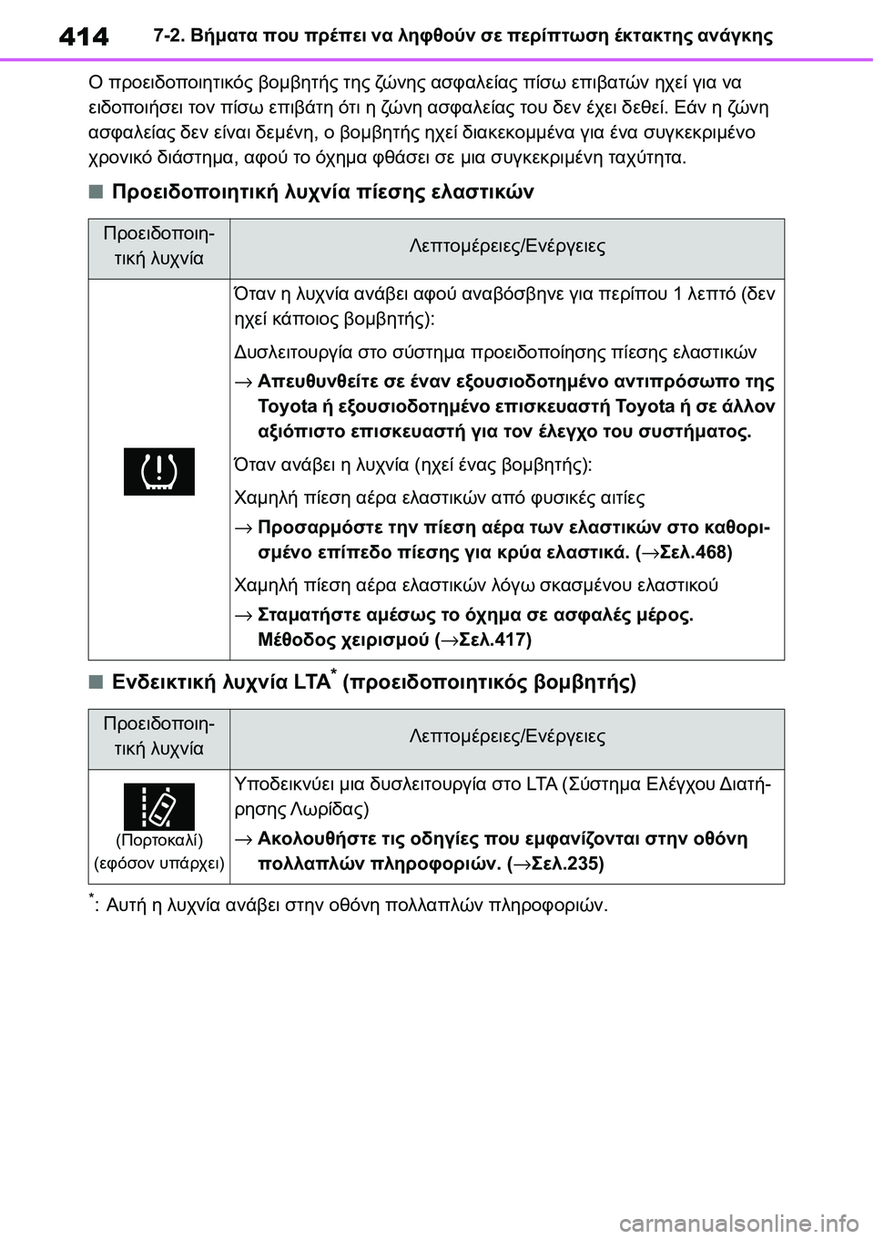 TOYOTA YARIS 2021 ΟΔΗΓΌΣ ΧΡΉΣΗΣ (in Greek) 4147-2. Βήματα που πρέπει να ληφθούν σε περίπτωση έκτακτης ανάγκης
Ο προειδοποιητικός βομβητής της ζώνης ασφαλε TOYOTA YARIS 2021 ΟΔΗΓΌΣ ΧΡΉΣΗΣ (in Greek) 4147-2. Βήματα που πρέπει να ληφθούν σε περίπτωση έκτακτης ανάγκης
Ο προειδοποιητικός βομβητής της ζώνης ασφαλε