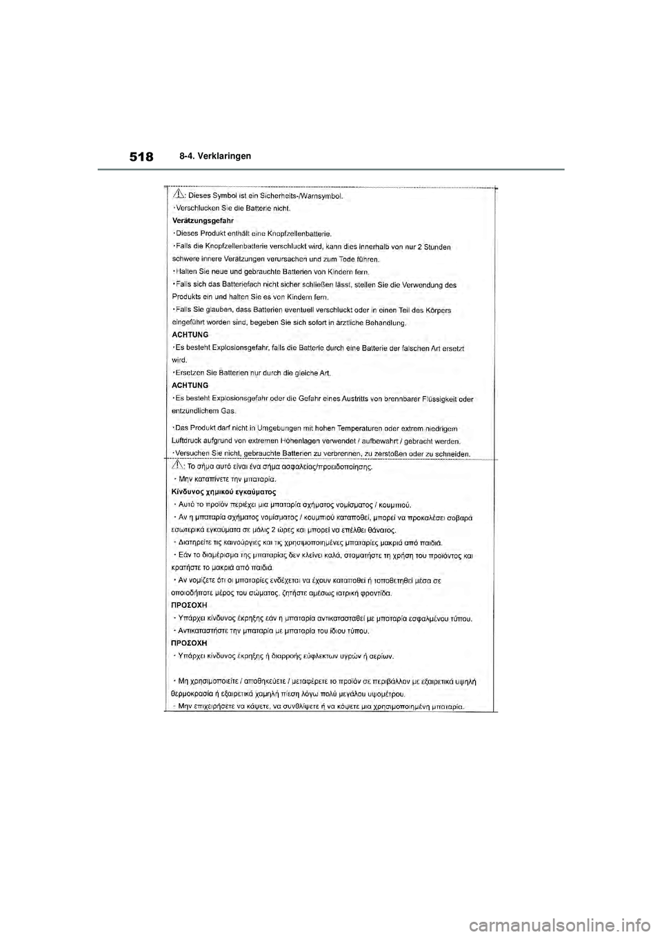 TOYOTA YARIS 2022  Instructieboekje (in Dutch) 518
Handleiding HV_Europa_M52N30_nl
8-4. Verklaringen
YARIS(HB)_HV_OM_Europe_OM52N30E.book  Page 518  Thursday, August 26, 2021  4:59 PM 