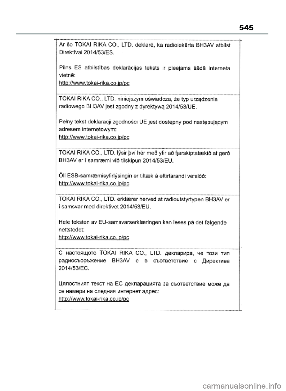 TOYOTA YARIS CROSS 2021  Instrukcja obsługi (in Polish) 545
19 YARIS Cross HV OM52K60E  15/6/21  14:21  Page 545 