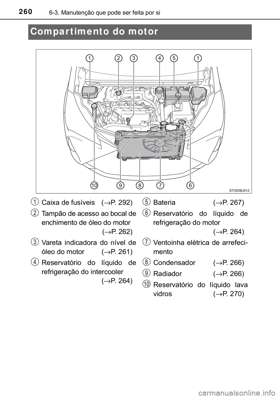 TOYOTA YARIS GRMN 2017  Manual de utilização (in Portuguese) 260������0�D�Q�X�W�H�Q�o�m�R��T�X�H��S�R�G�H��V�H�U��I�H�L�W�D��S�R�U��V�L
Compar timento do motor
�&�D�L�[�D��G�H��I�X�V�t�Y�H�L�V� �→�3������
�7�D�P�S�m�R��G�H��D�F�H�V�V�R�