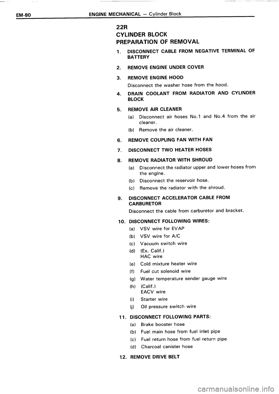 TOYOTA 4RUNNER 1986 Service Repair Manual TOYOTA 4RUNNER 1986 Service Repair Manual