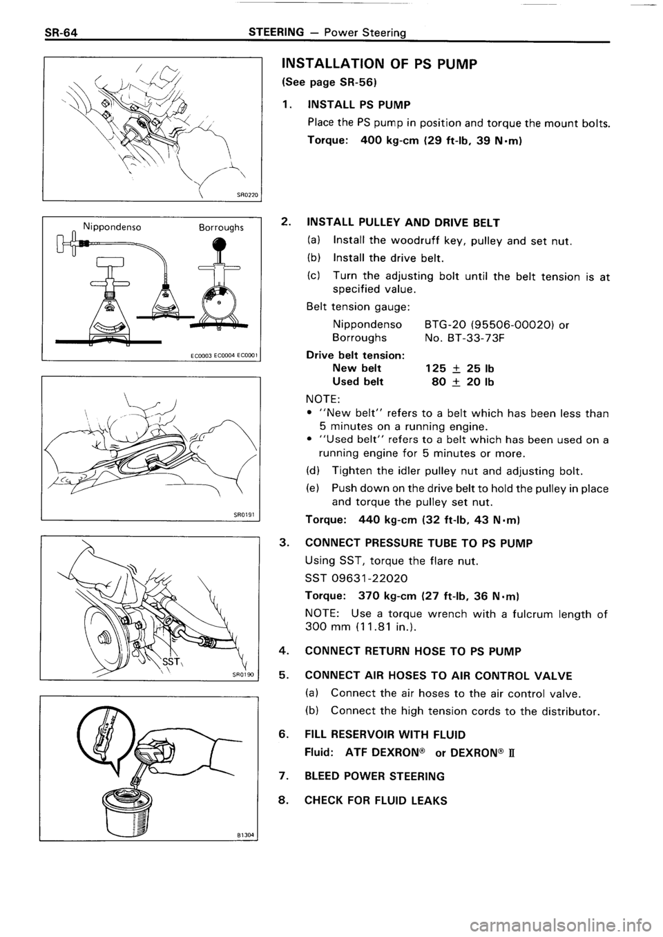 TOYOTA 4RUNNER 1986  Service Repair Manual 