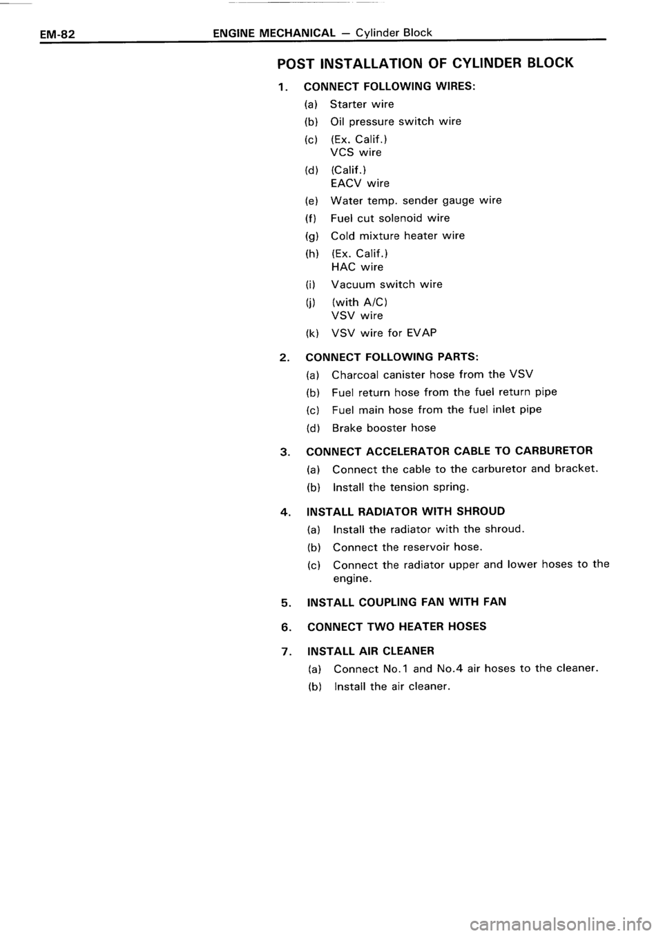 TOYOTA 4RUNNER 1986 Service Repair Manual TOYOTA 4RUNNER 1986 Service Repair Manual