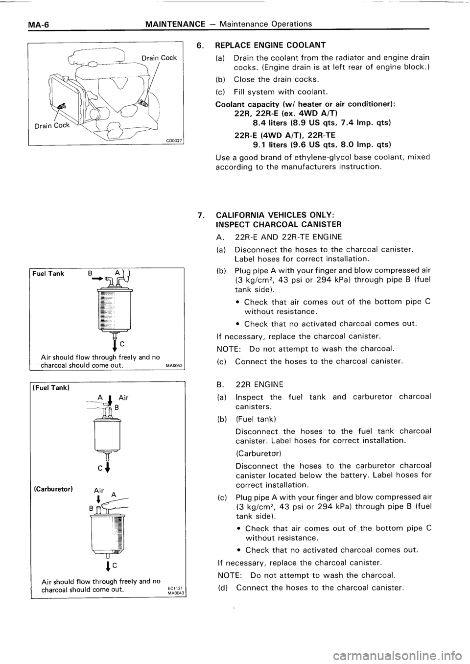 TOYOTA 4RUNNER 1986 Service User Guide TOYOTA 4RUNNER 1986 Service User Guide