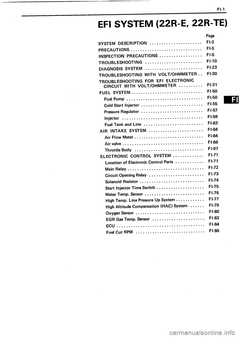 TOYOTA 4RUNNER 1986 Service Repair Manual TOYOTA 4RUNNER 1986 Service Repair Manual