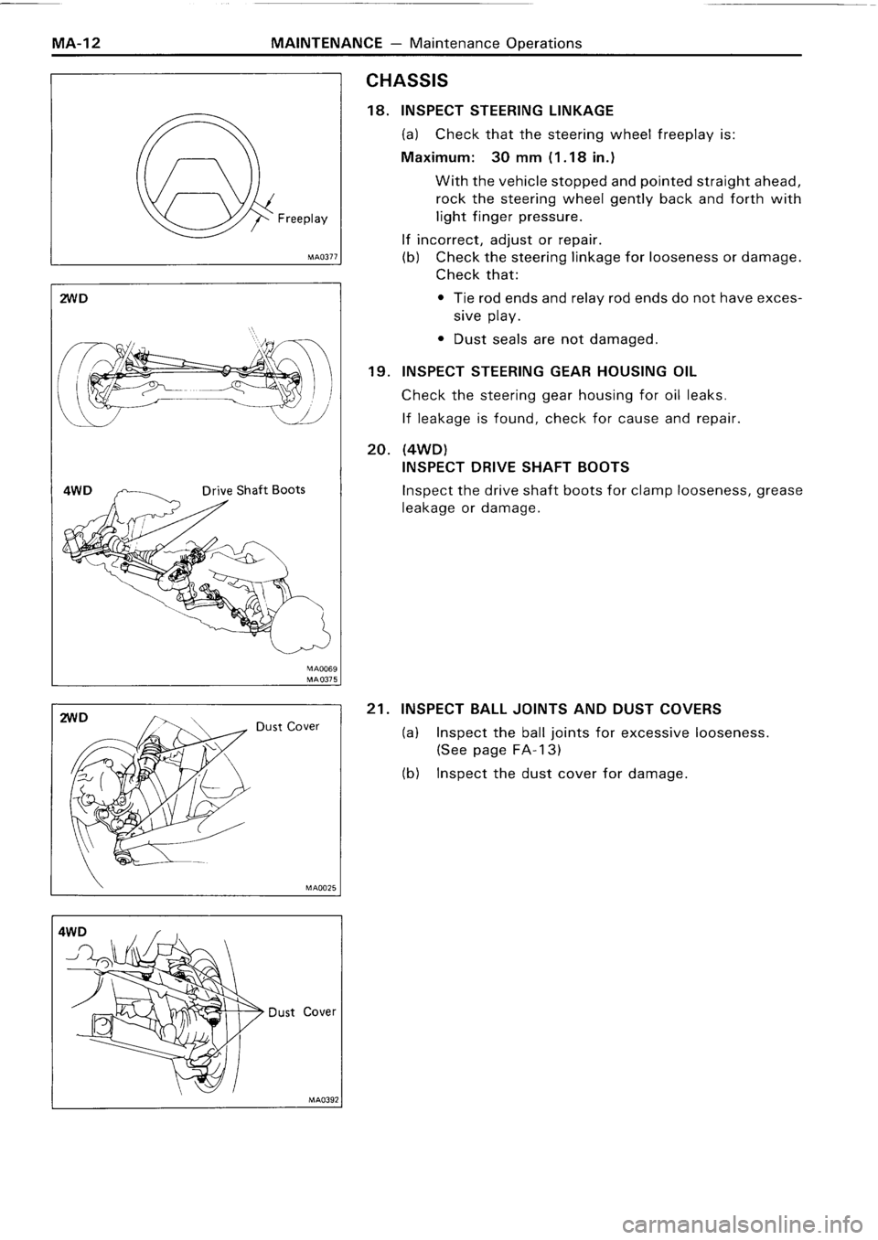 TOYOTA 4RUNNER 1986 Service Owners Manual TOYOTA 4RUNNER 1986 Service Owners Manual