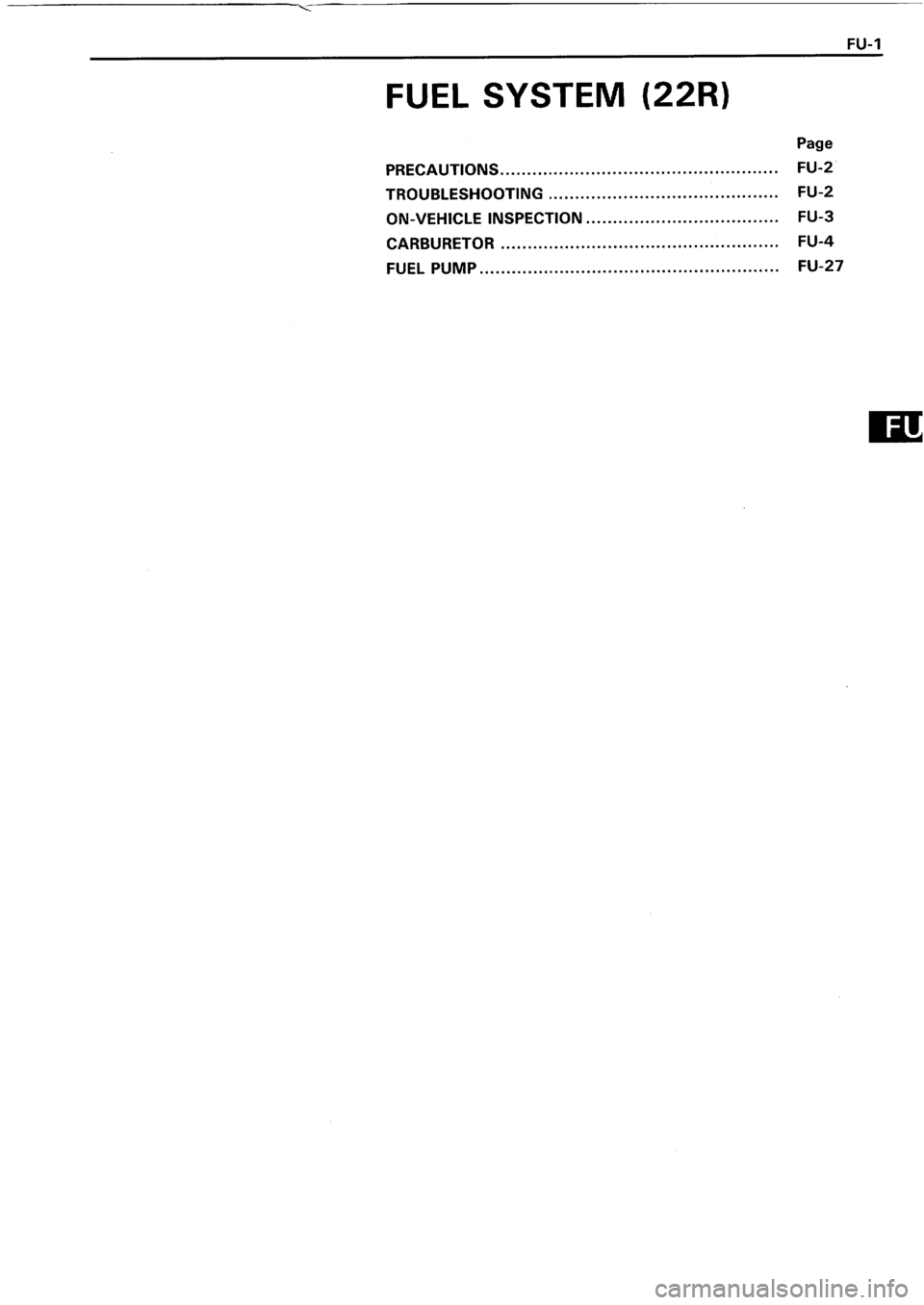 TOYOTA 4RUNNER 1986 Service Repair Manual TOYOTA 4RUNNER 1986 Service Repair Manual