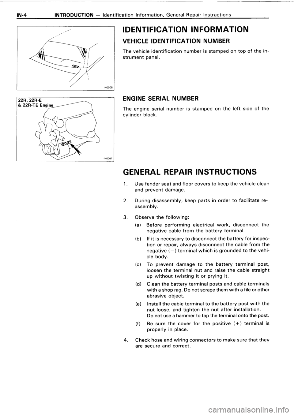 TOYOTA 4RUNNER 1986 Service Repair Manual TOYOTA 4RUNNER 1986 Service Repair Manual