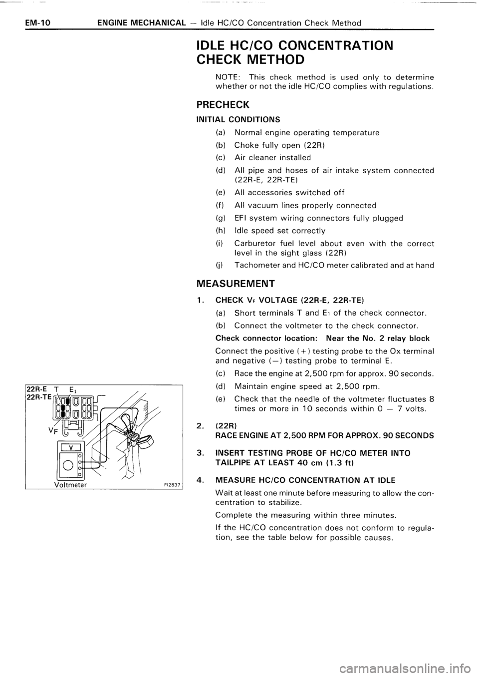TOYOTA 4RUNNER 1986 Service Service Manual TOYOTA 4RUNNER 1986 Service Service Manual