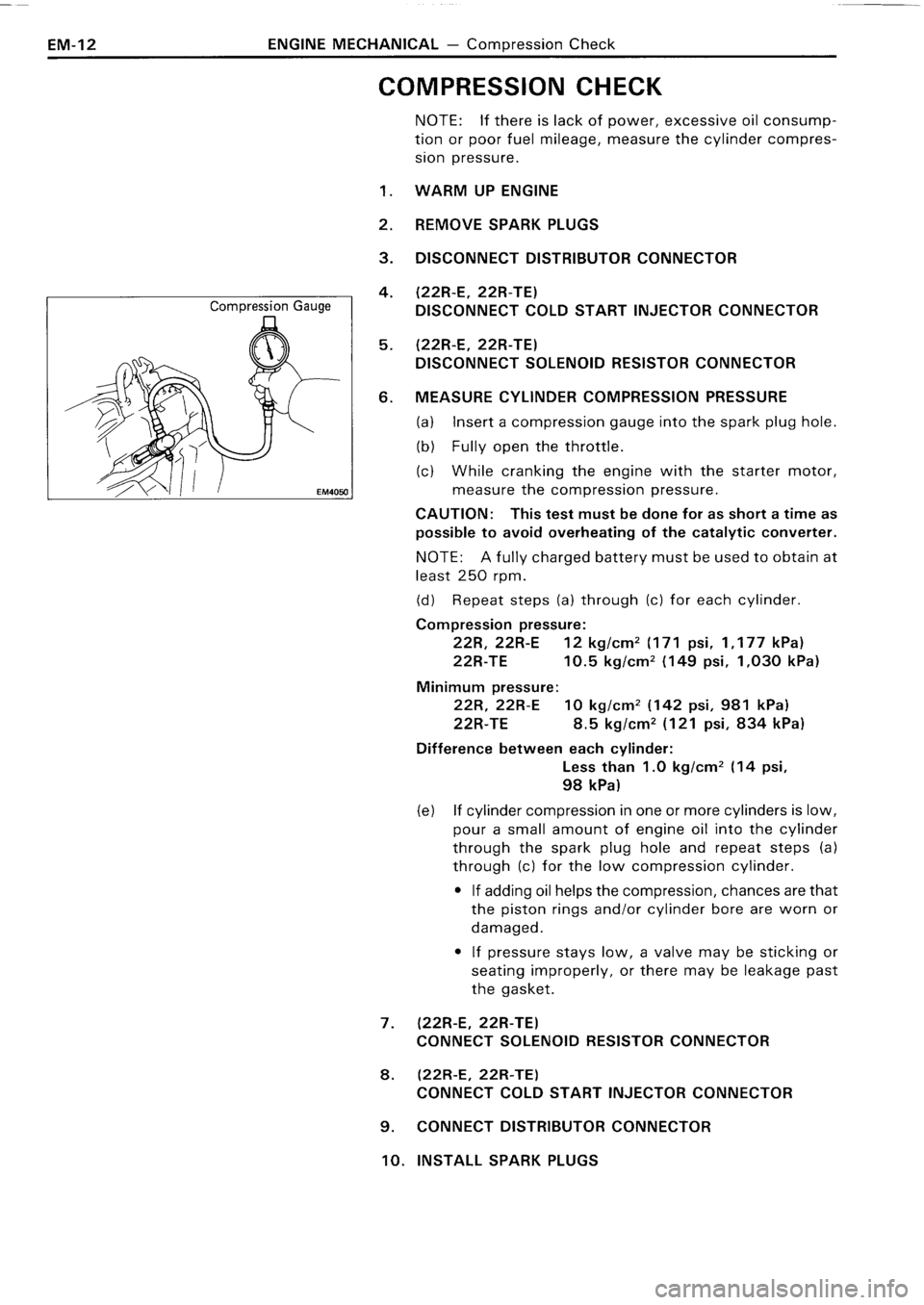 TOYOTA 4RUNNER 1986 Service Service Manual TOYOTA 4RUNNER 1986 Service Service Manual