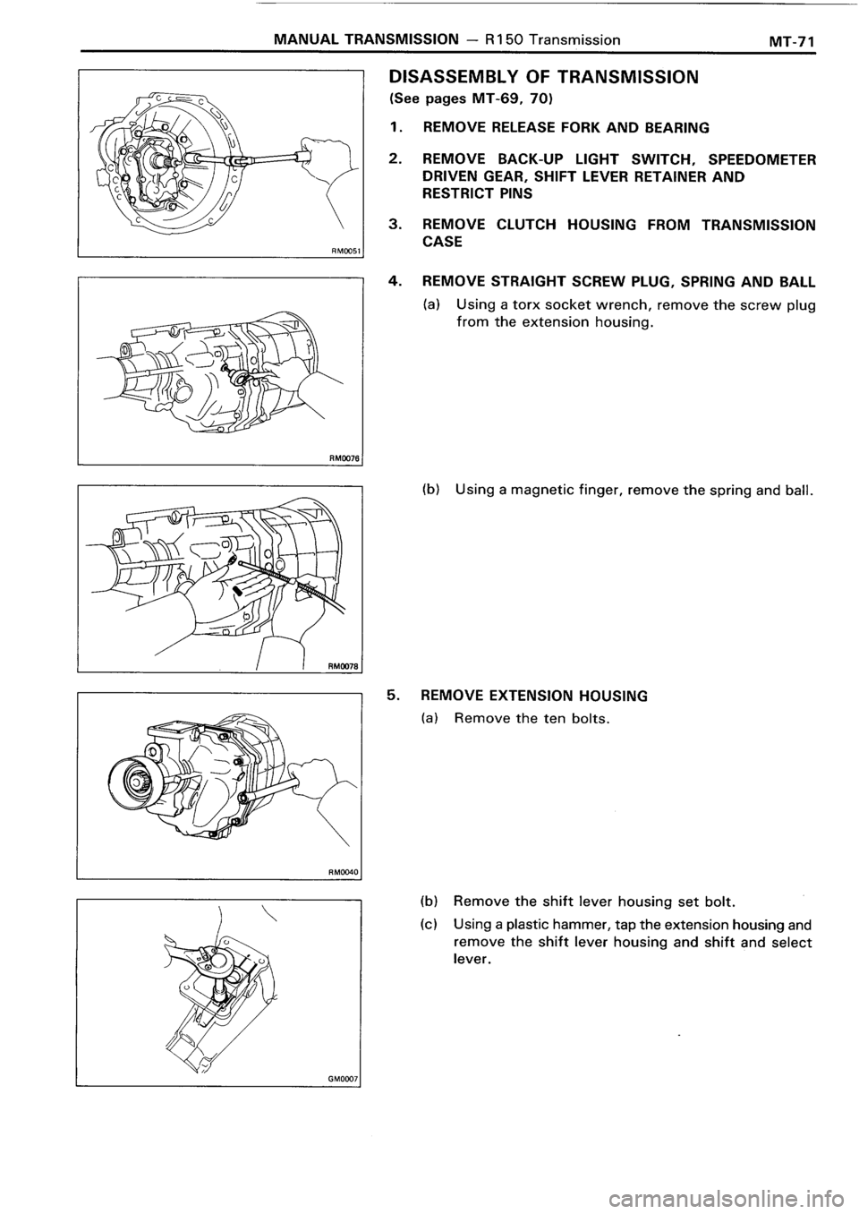 TOYOTA 4RUNNER 1986  Service Repair Manual 
